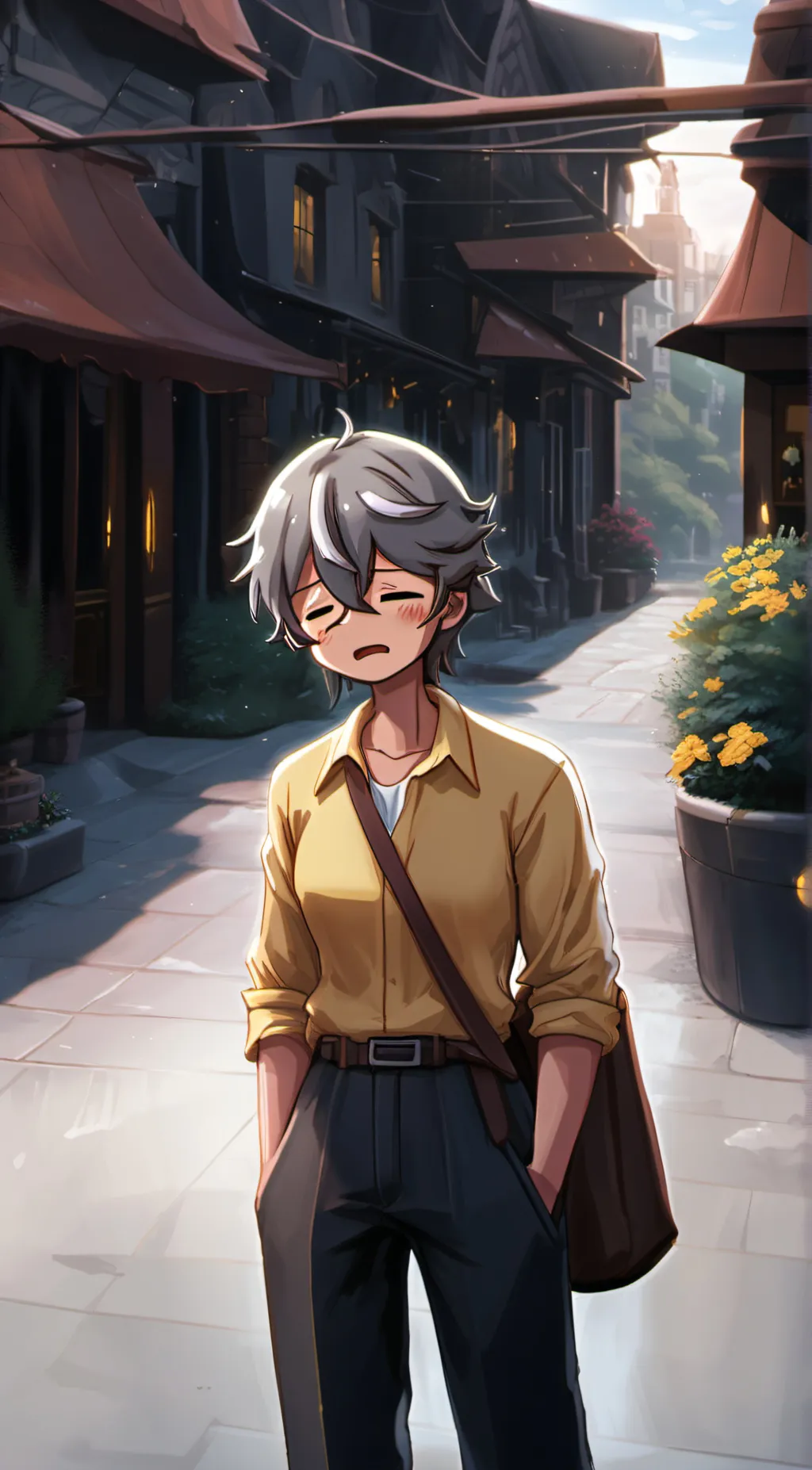 ai character: Shady background