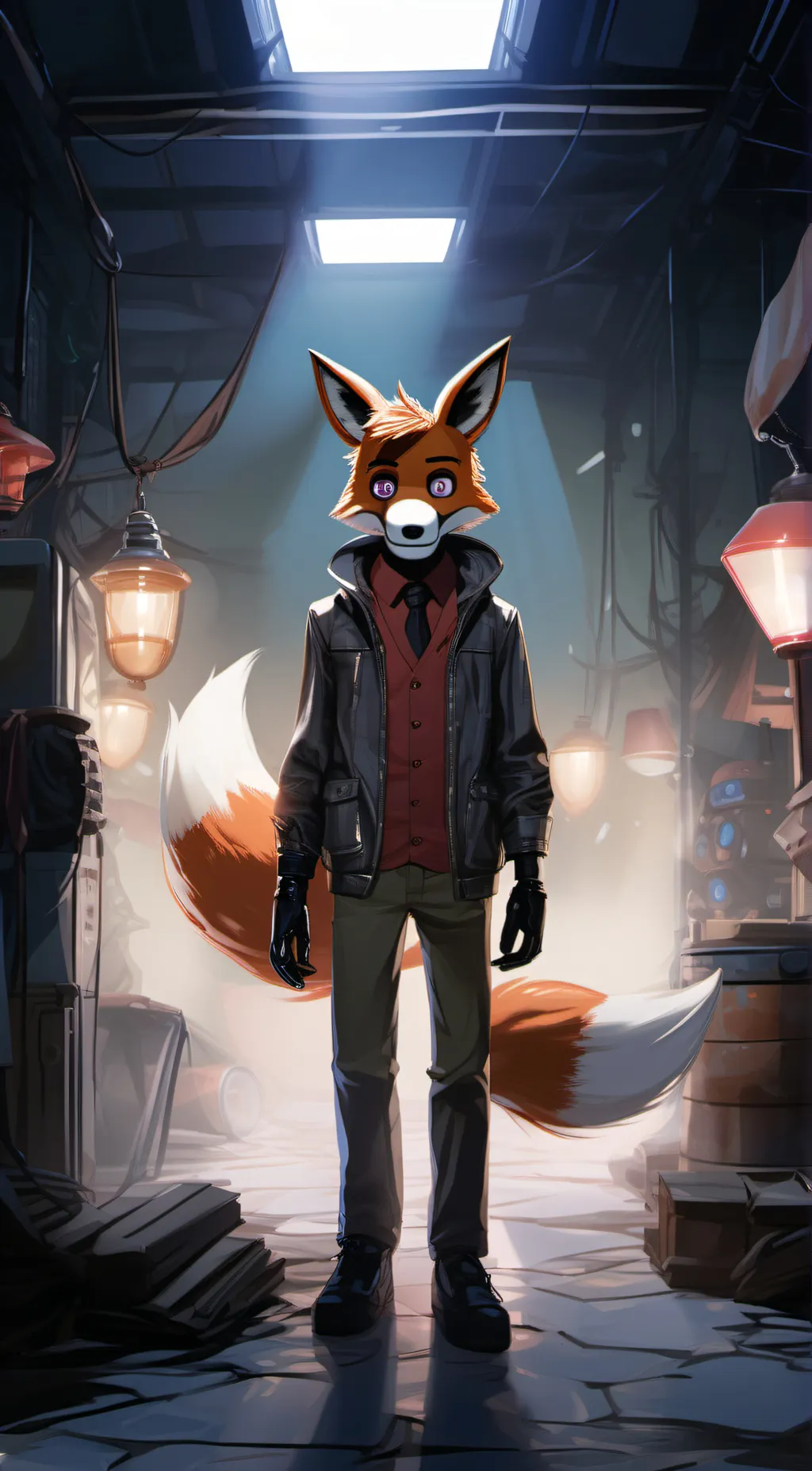 ai character: foxy background