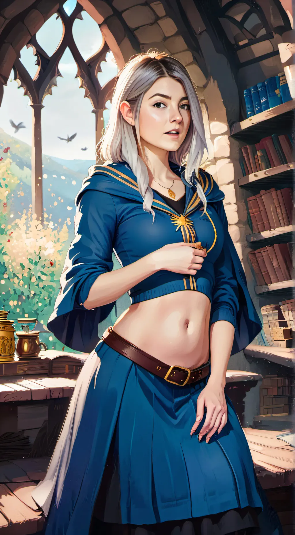 ai character: Eva Elfie background