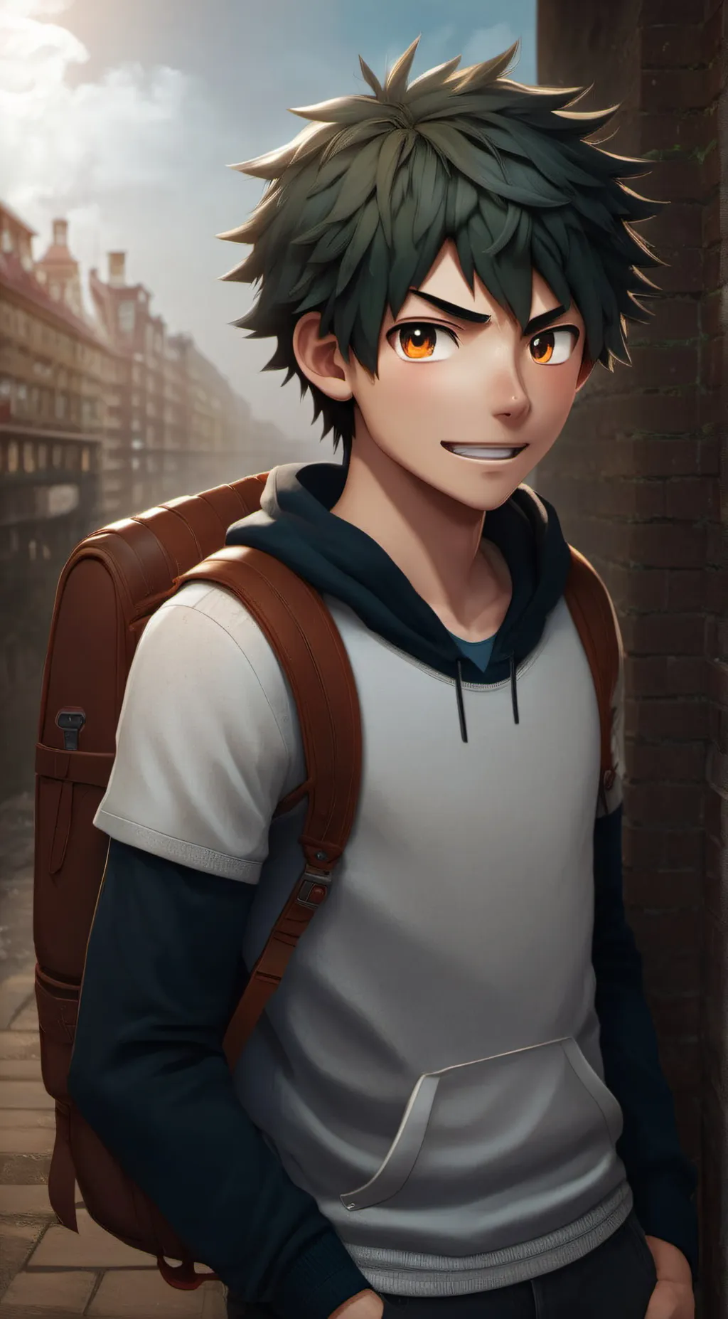 ai character: deku  background
