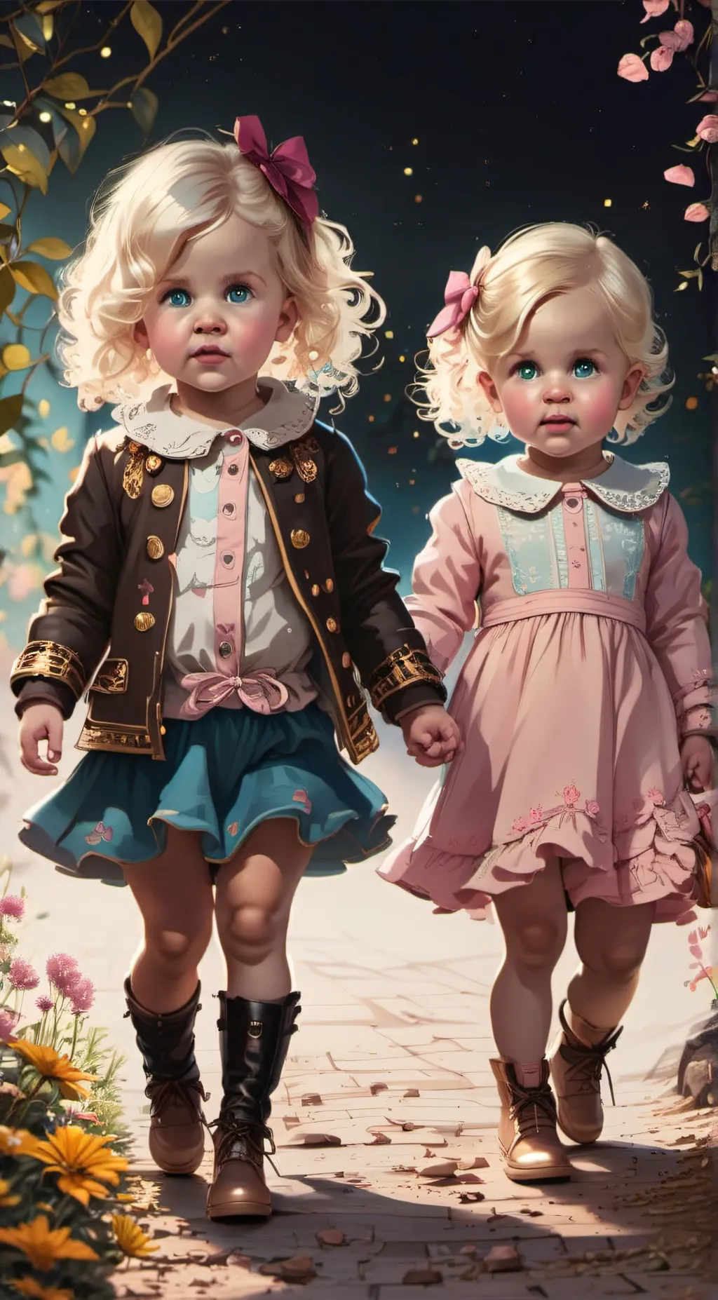 ai character: rose and Goldie  background