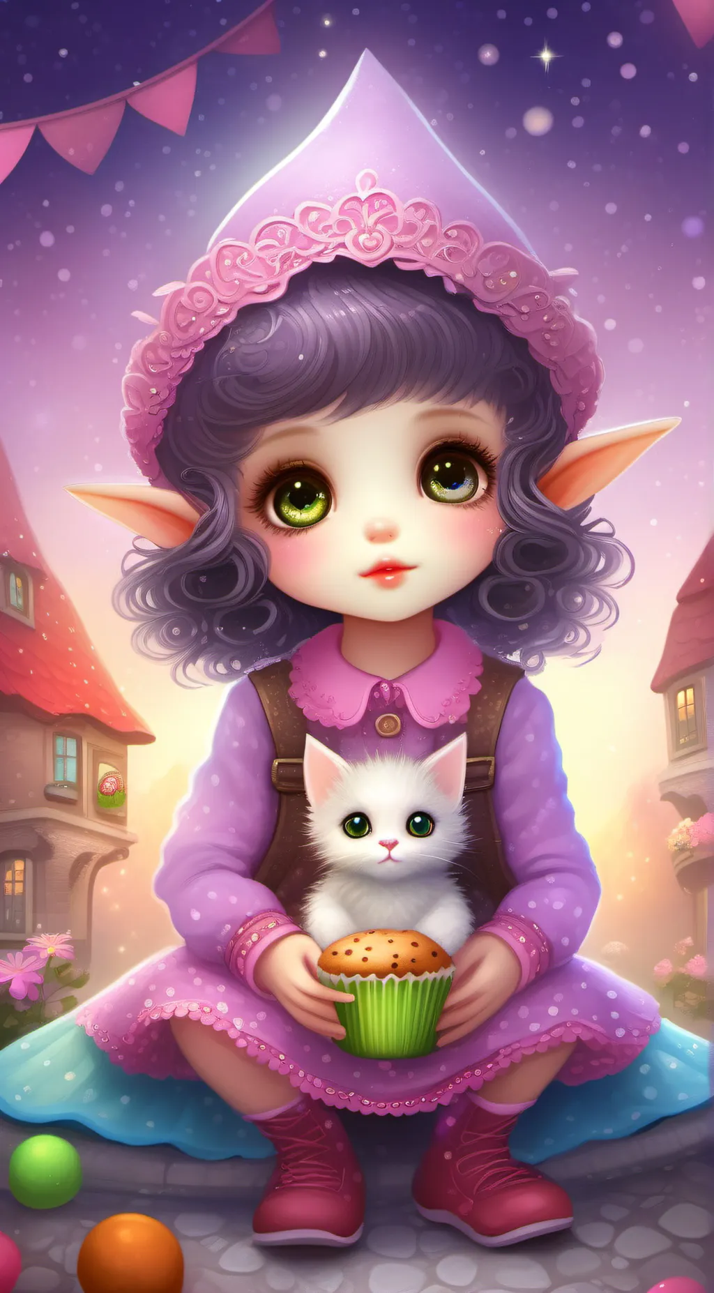 ai character: Sugarplum background
