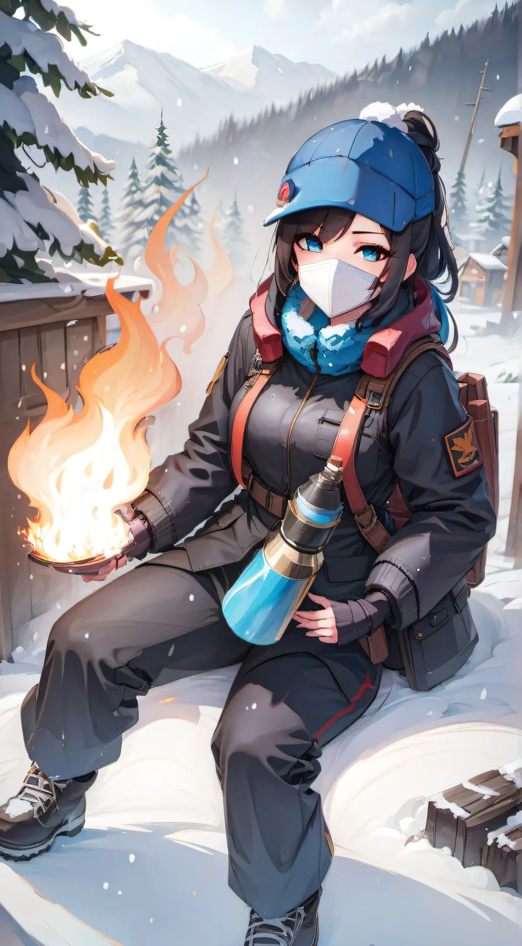 ai character: blu pyro background