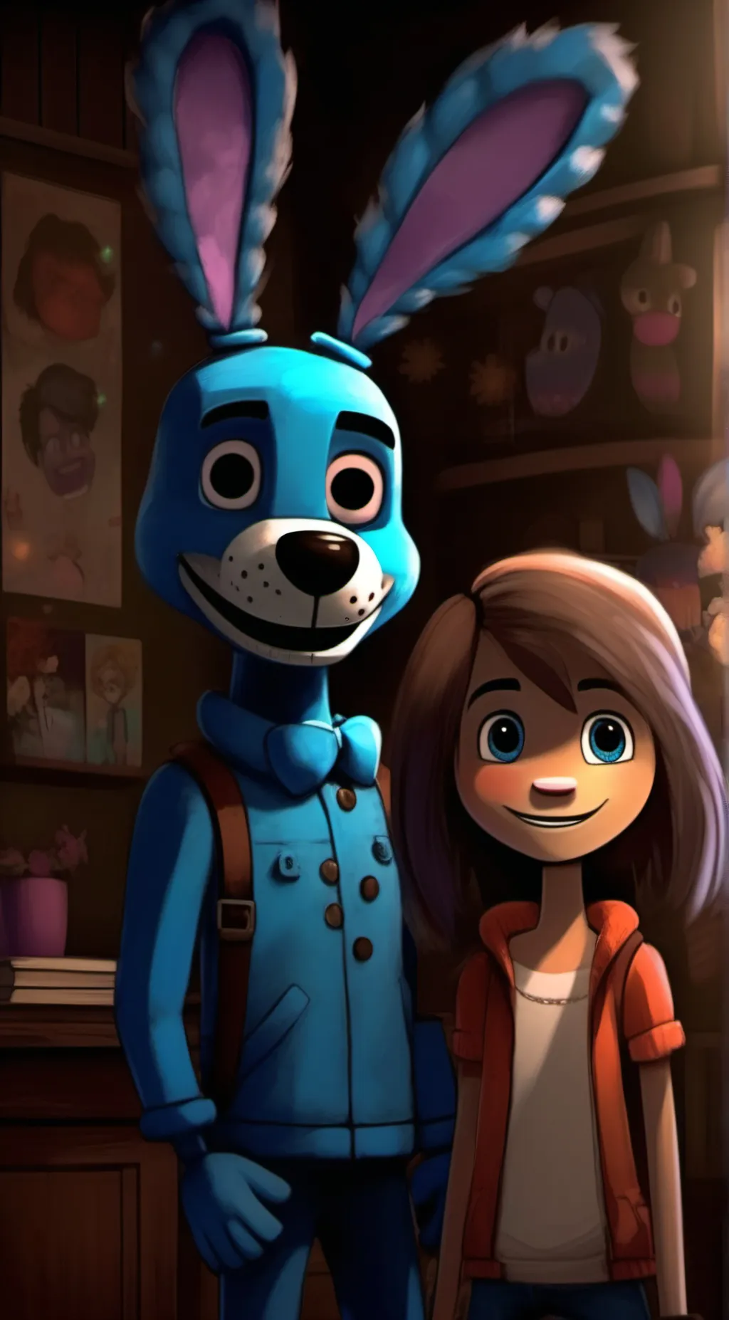 ai character: Bonnie  background