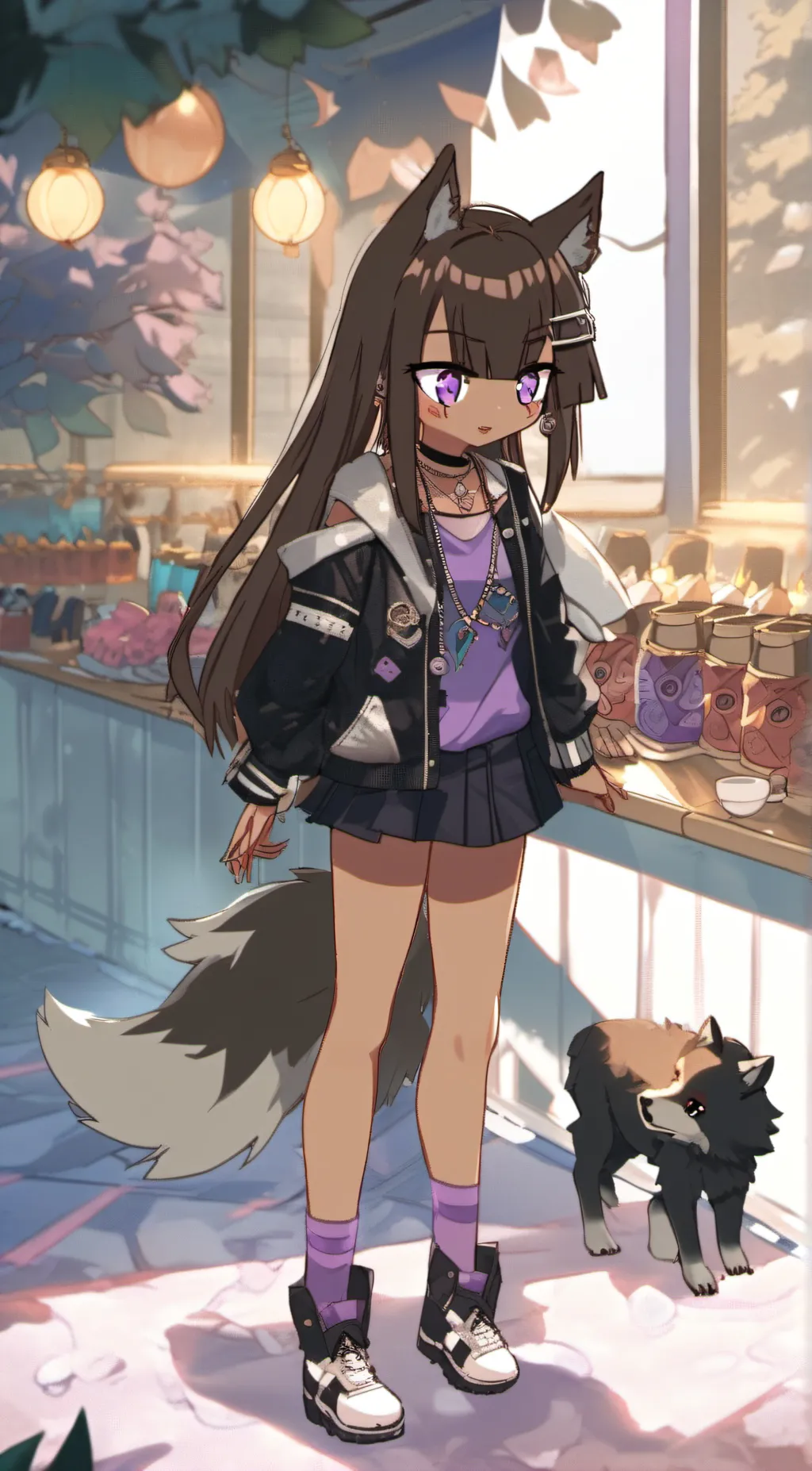 ai character: Moon background