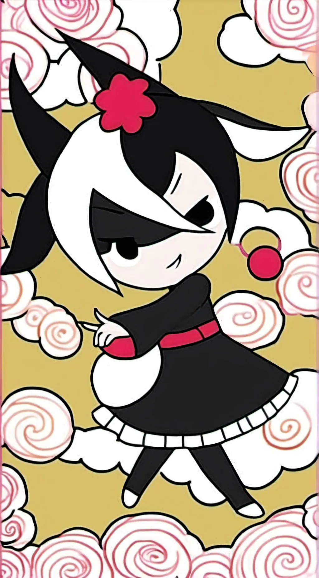 ai character: Kuromi background