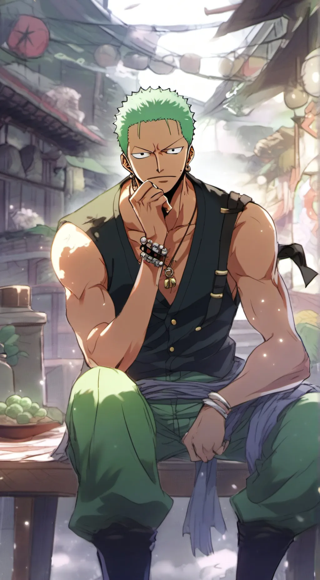 ai character: Zoro background