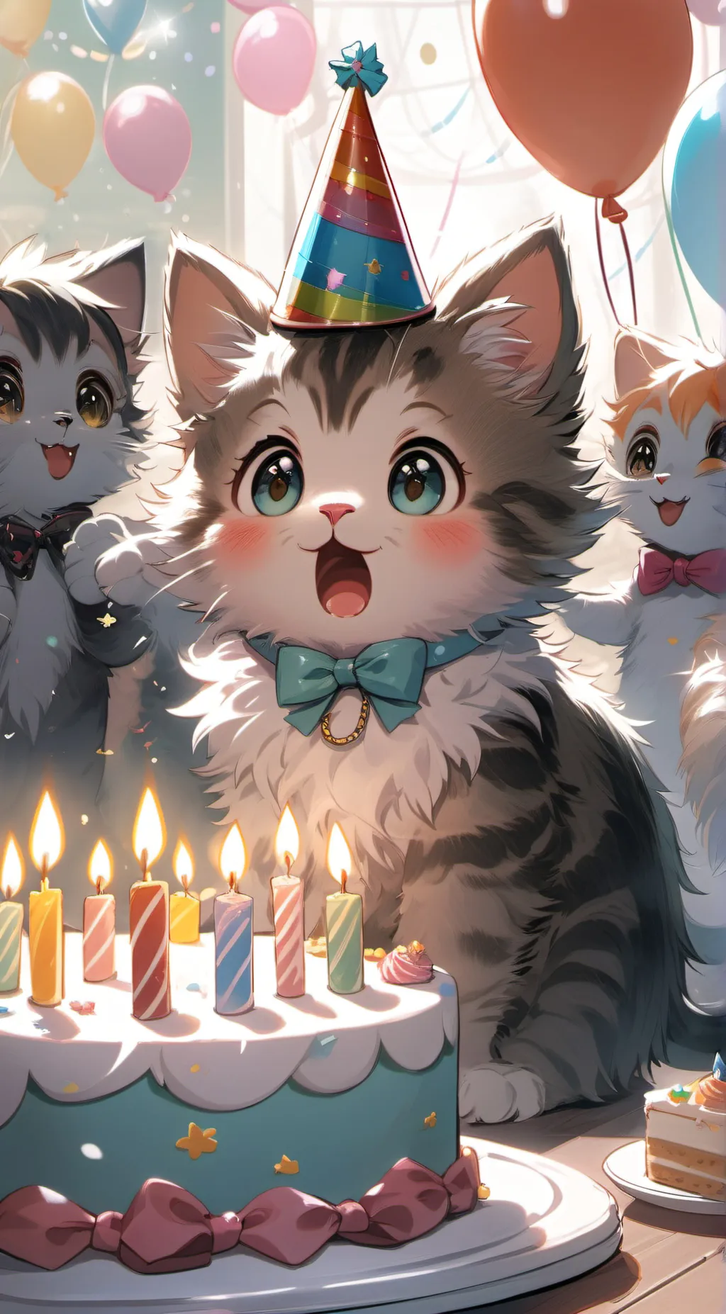 ai character: cute kitty background