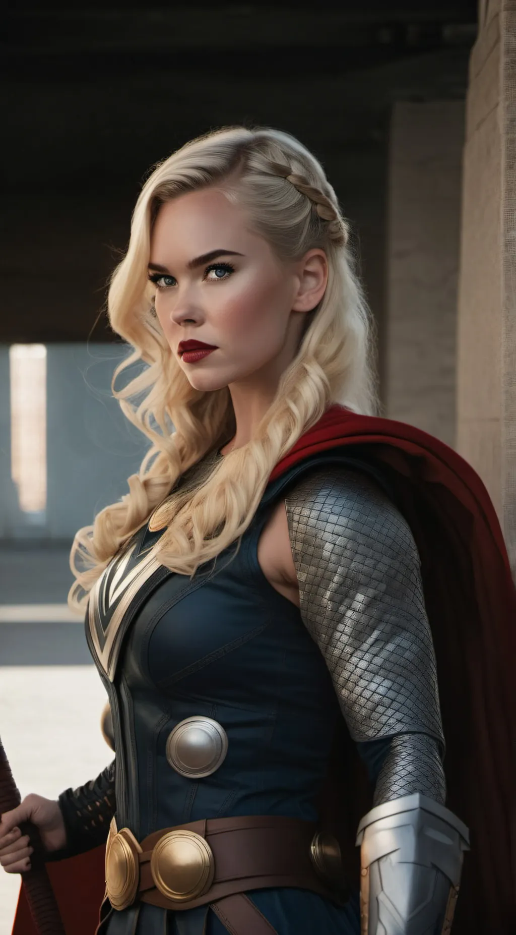 ai character: girl  thor background