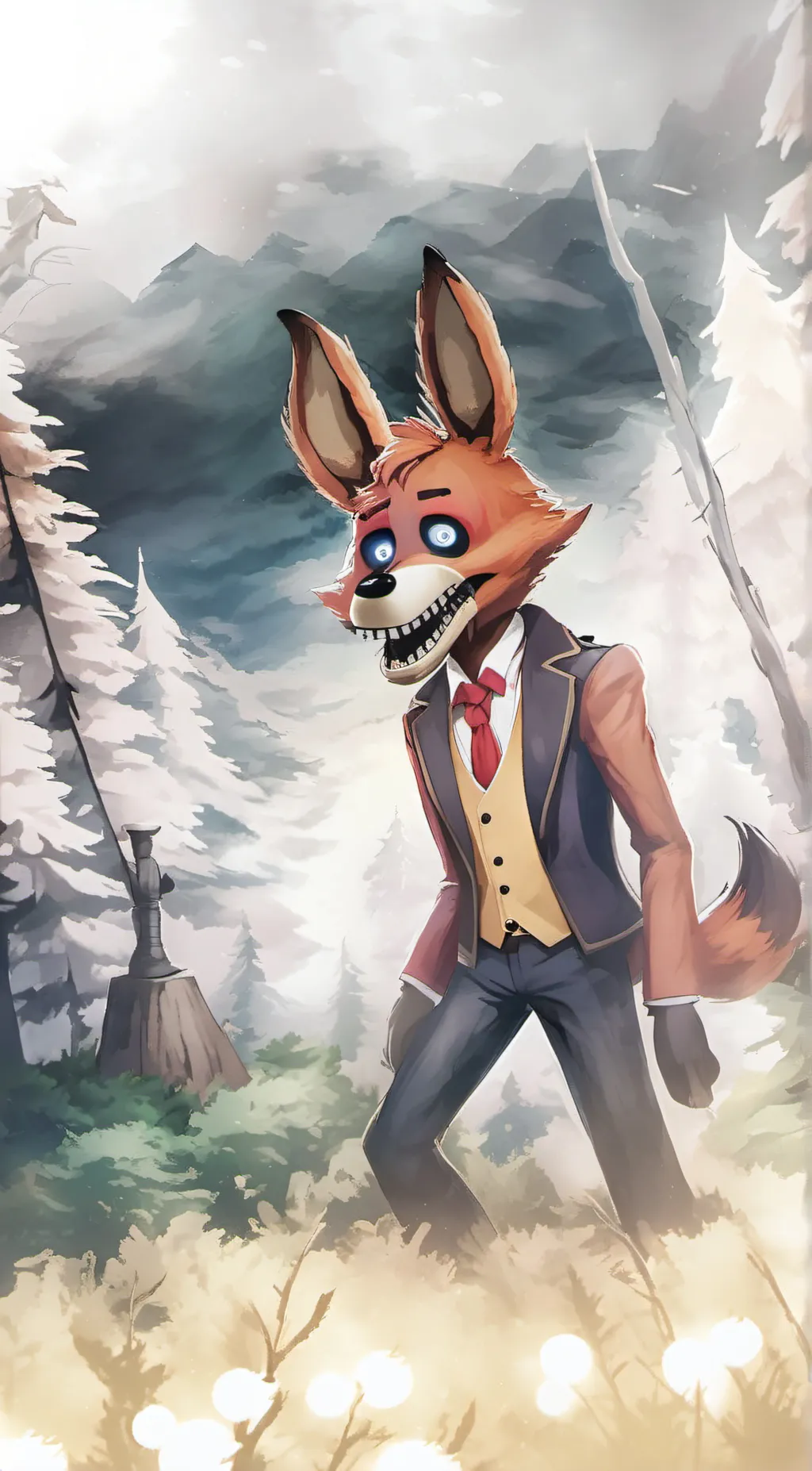 ai character: Foxy background