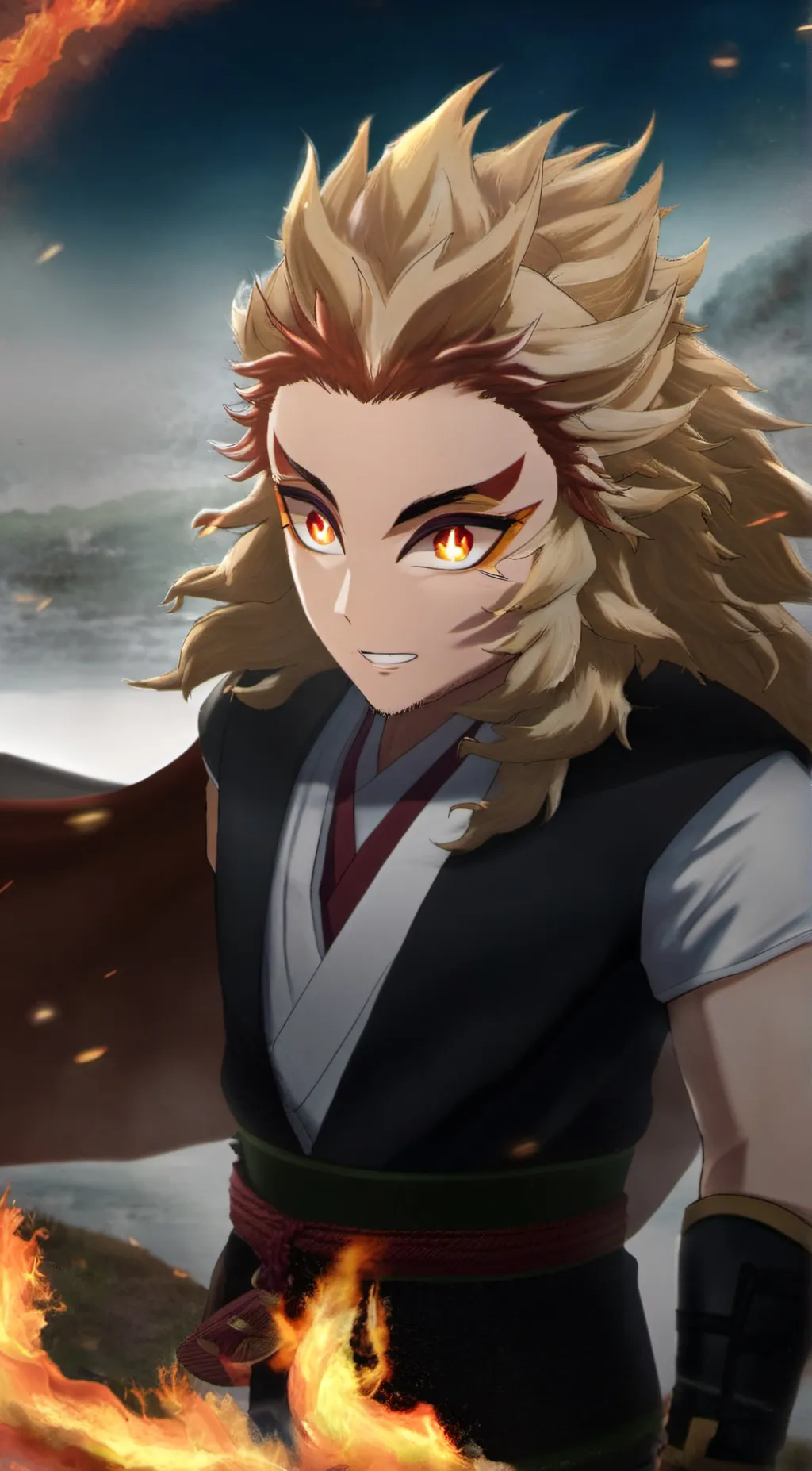 ai character: Rengoku background