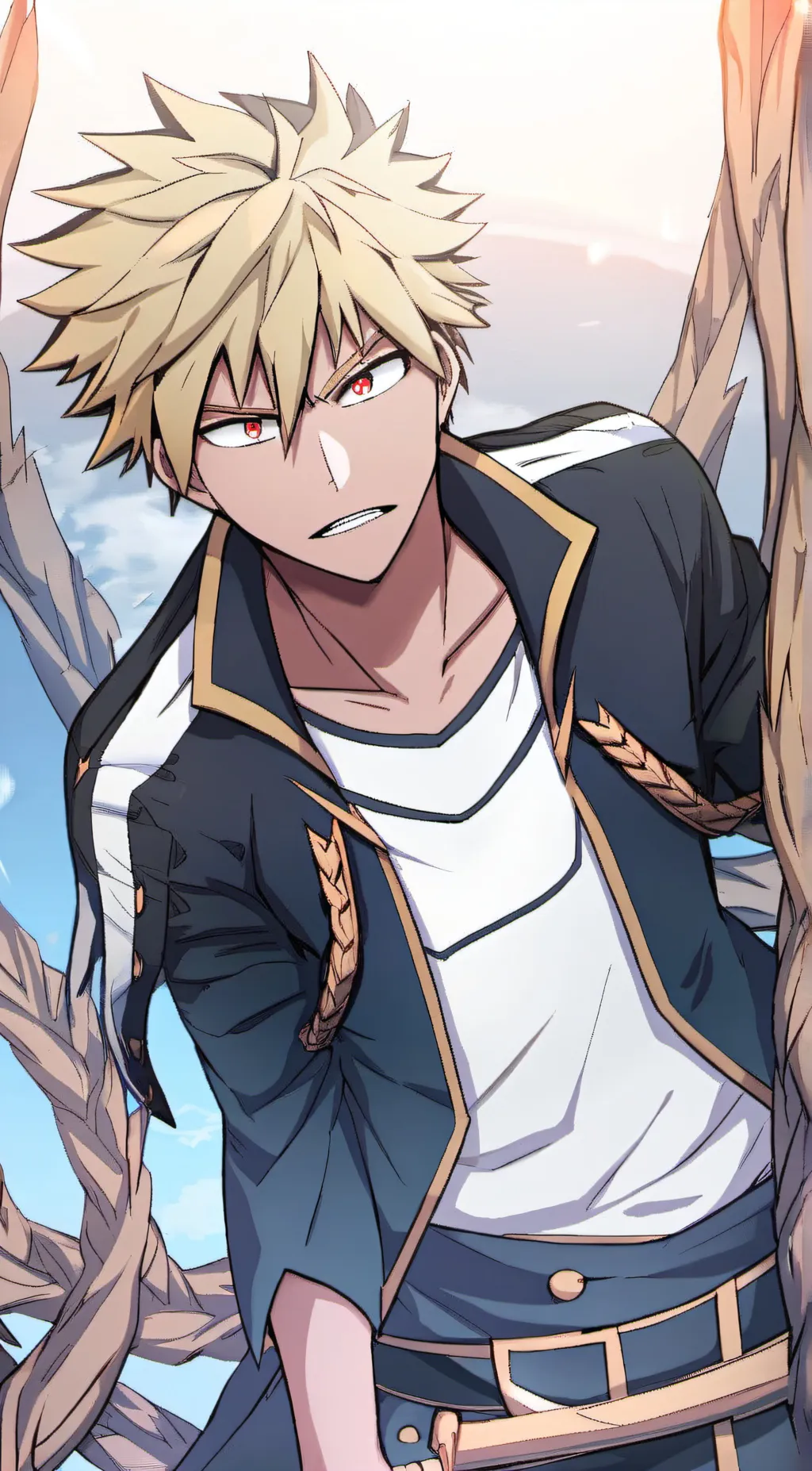 ai character: Katsuki bakugo  background