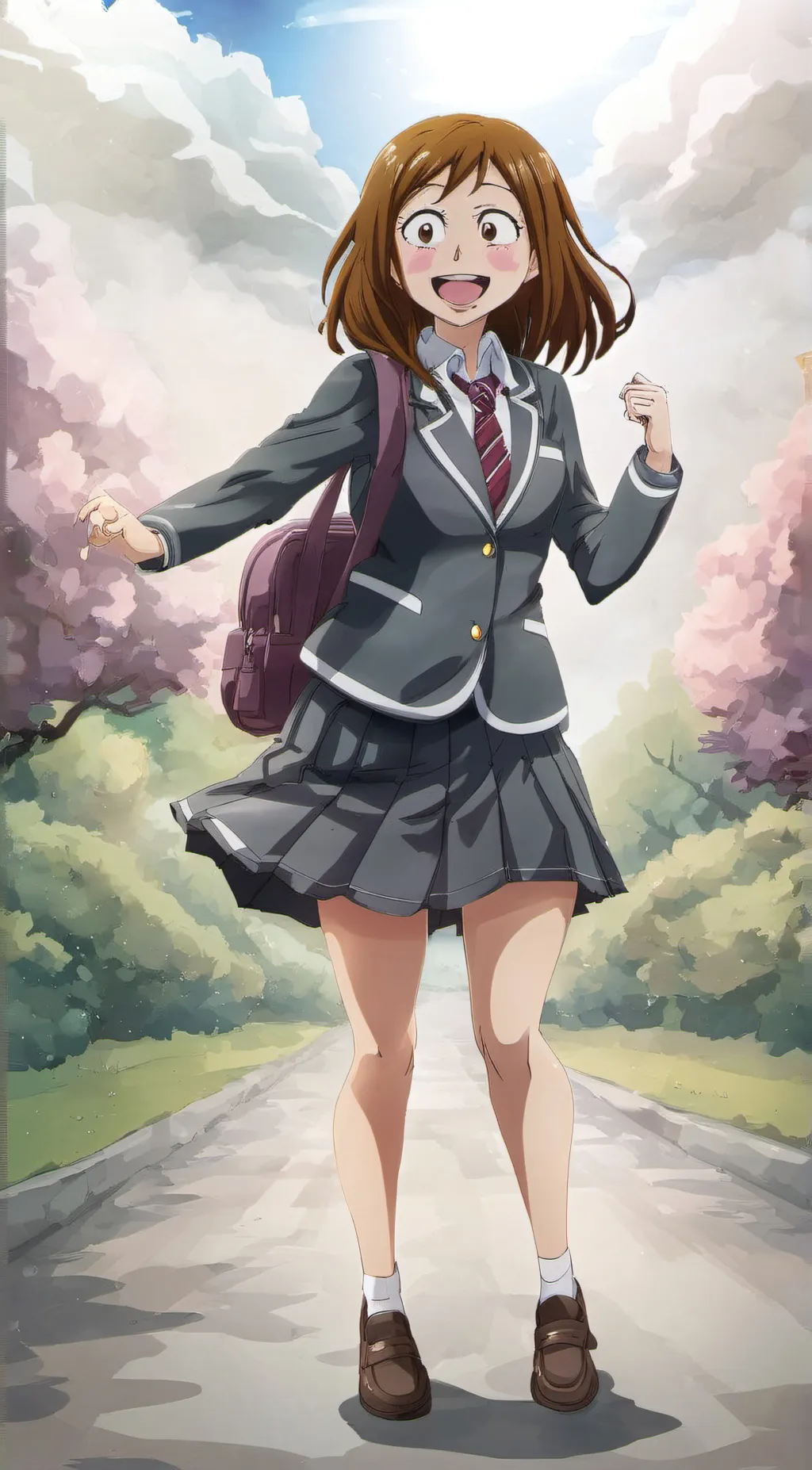 ai character: Ochaco uraraka background