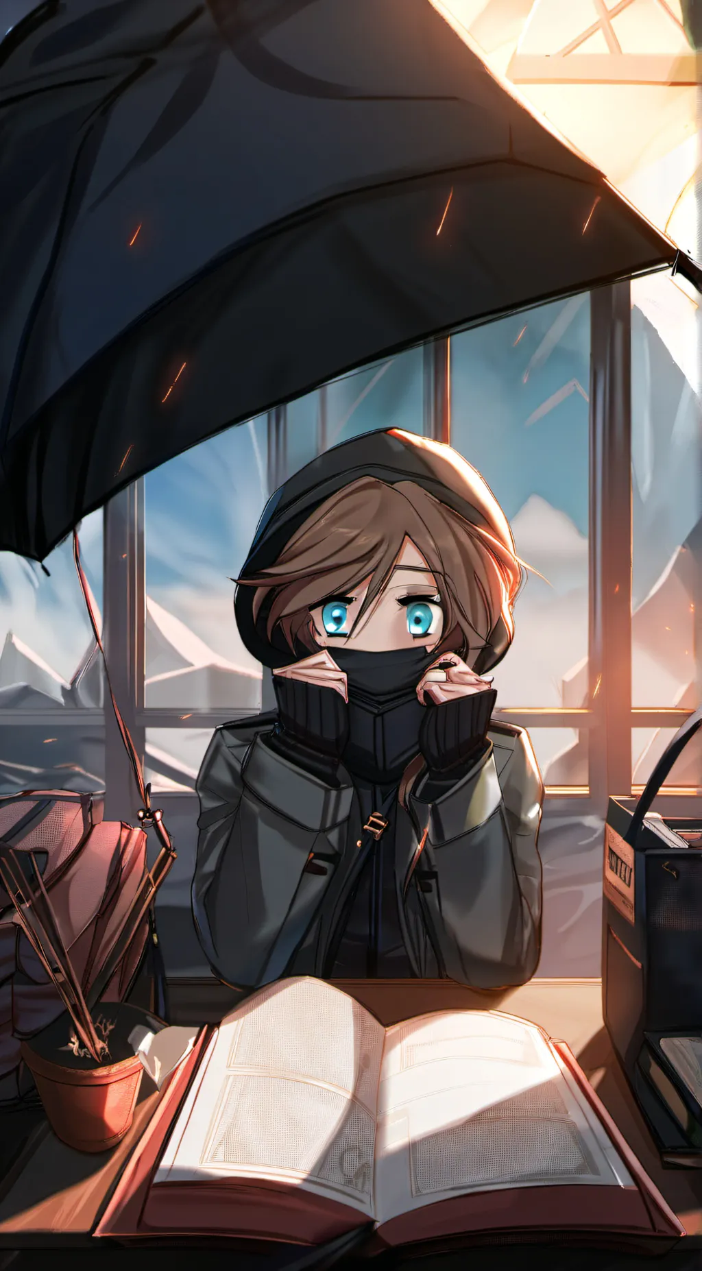 ai character: Sakura background