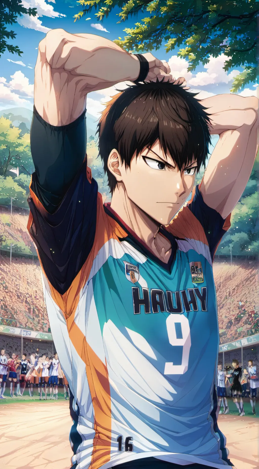 ai character: Kageyama  background