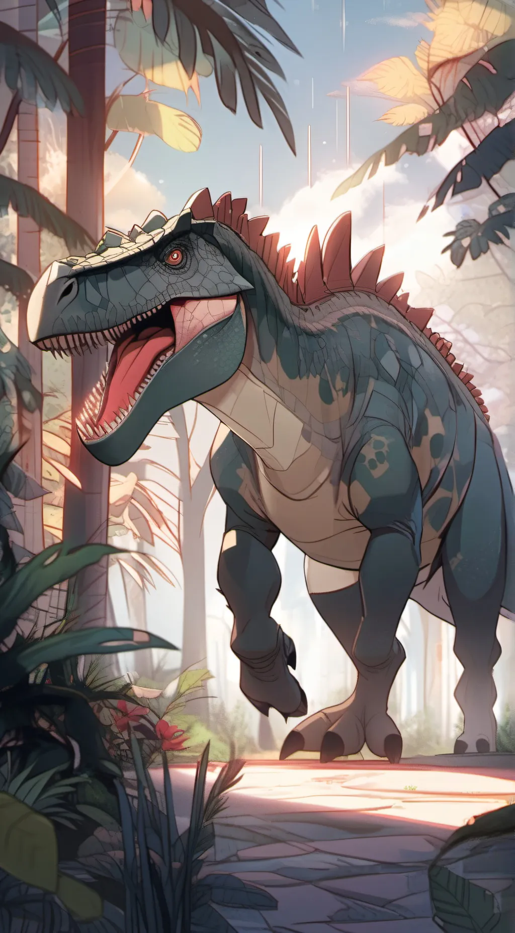 ai character: talking dinosau background