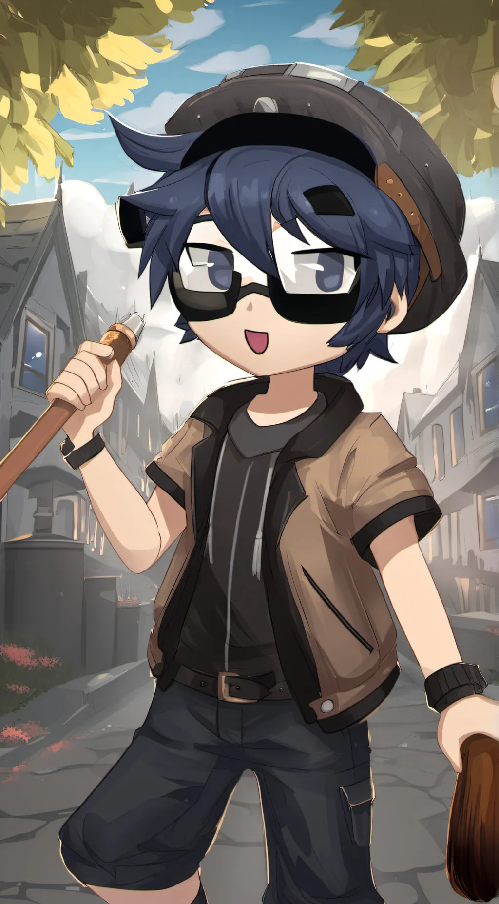 ai character: Shark rams background