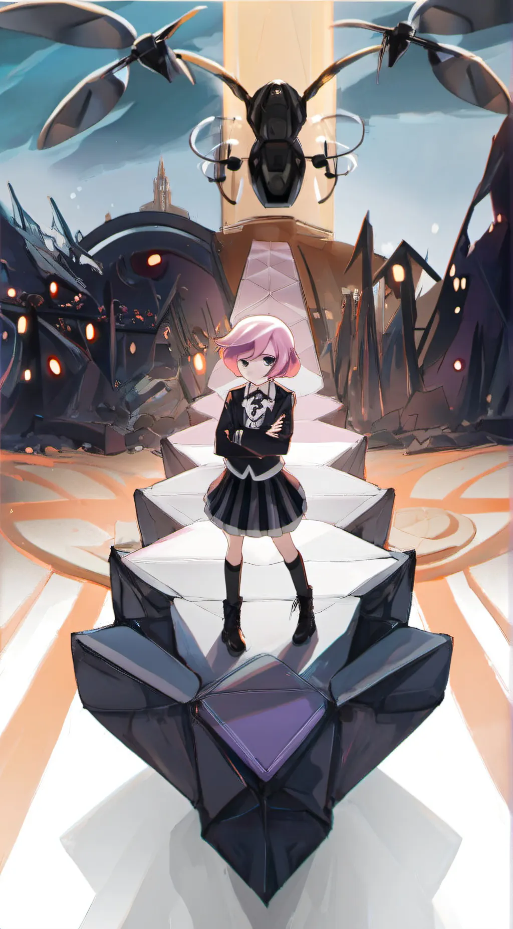 ai character: uzi doorman  background
