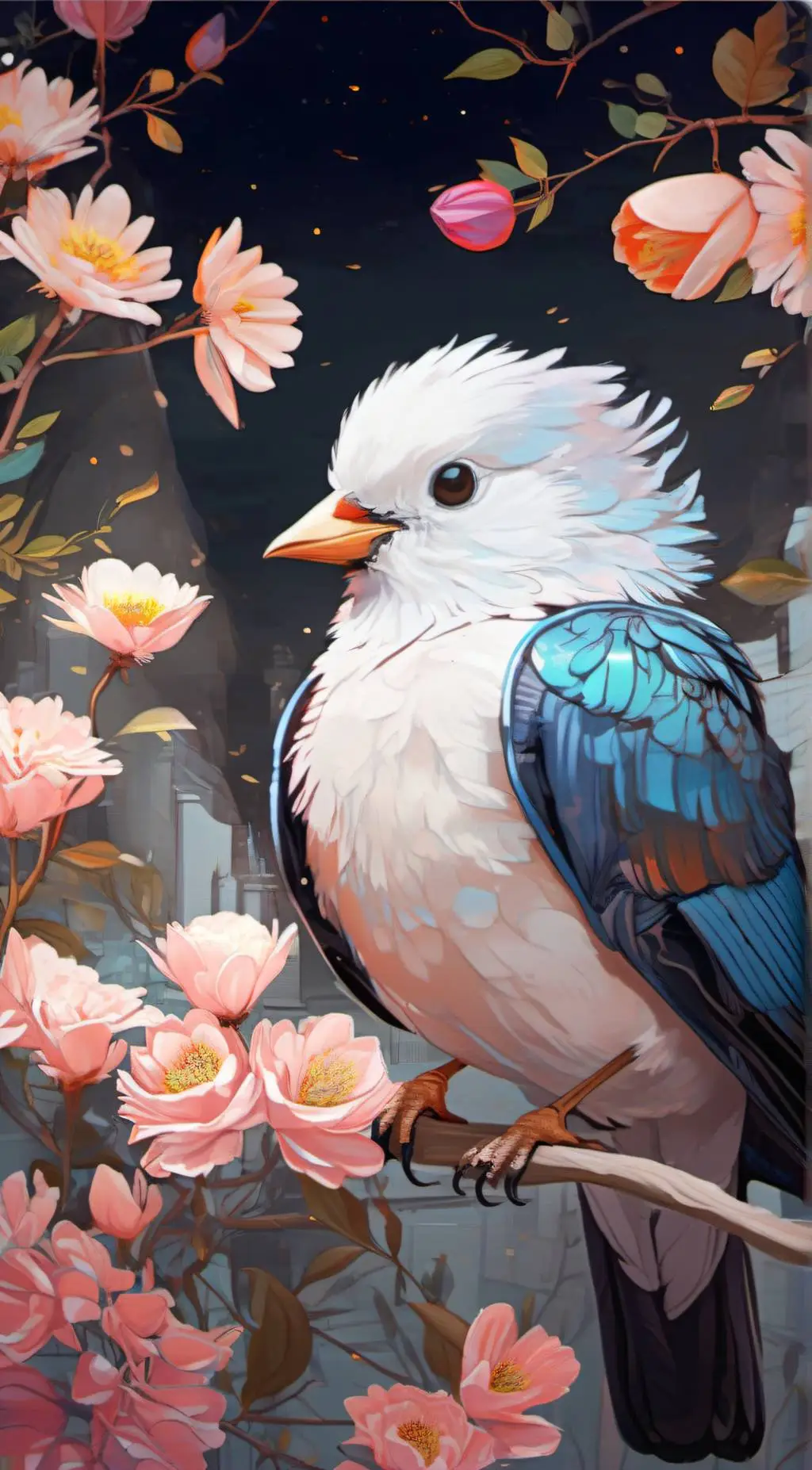 ai character: violet background