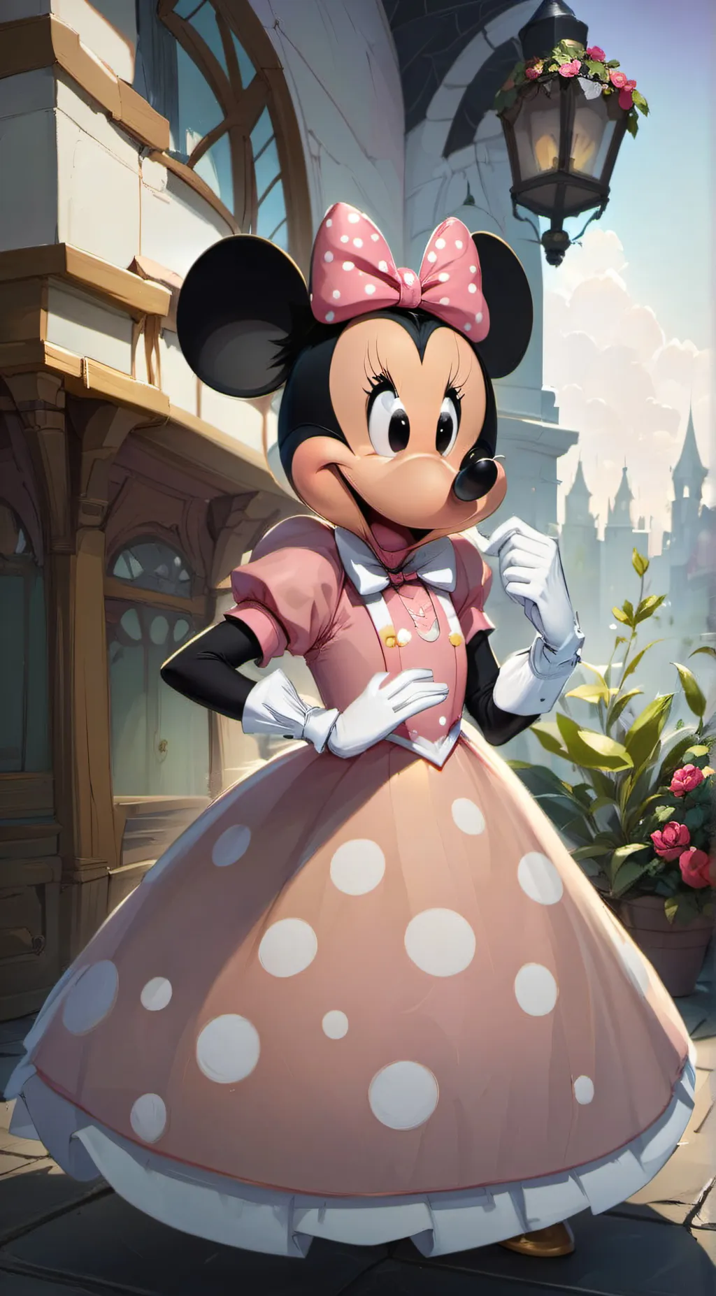 ai character: Minnie Mouse background