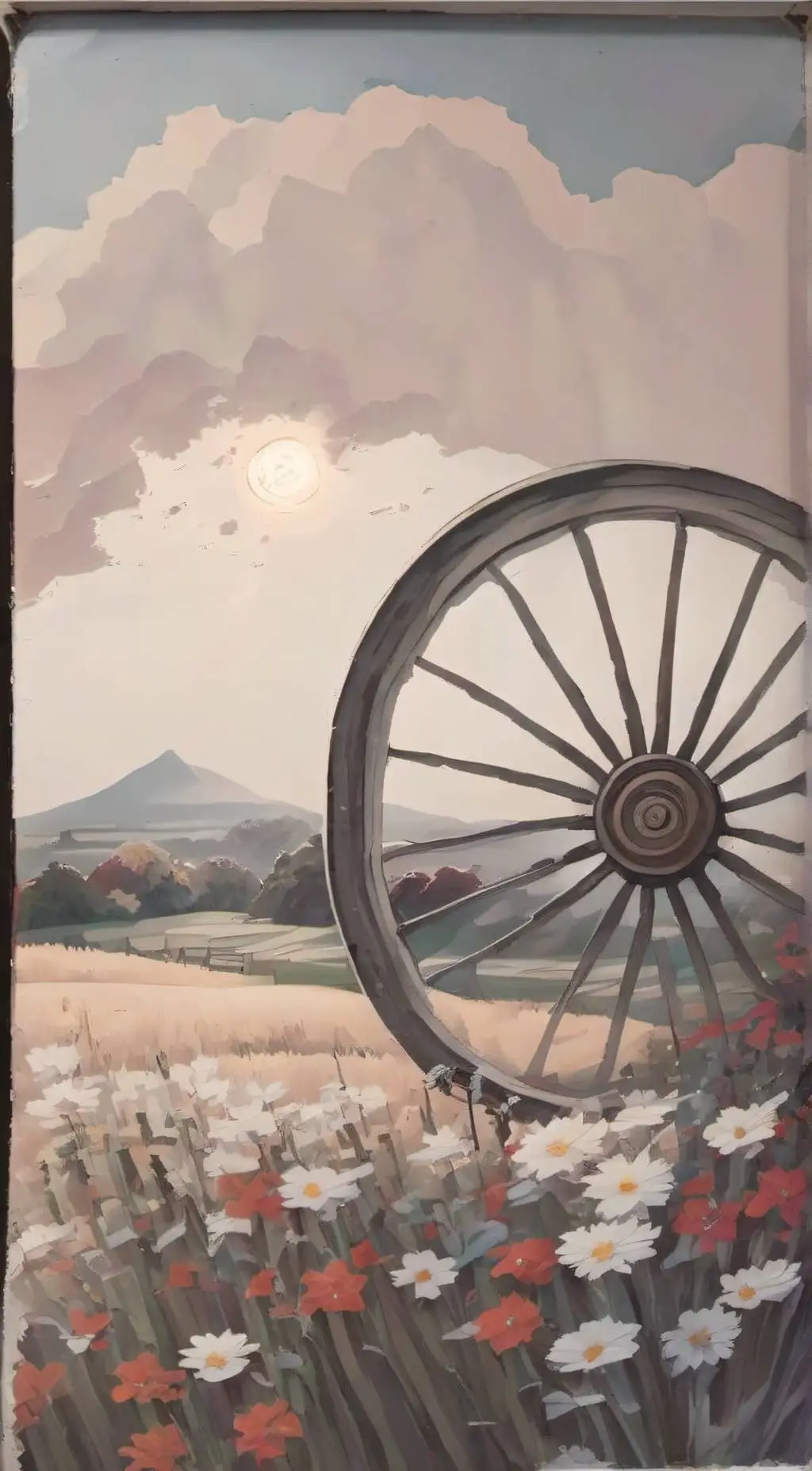 ai character: A painting background
