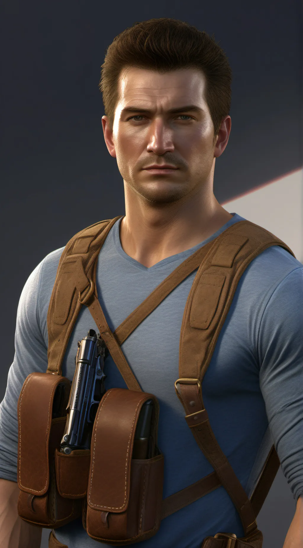 ai character: Nathan Drake  background