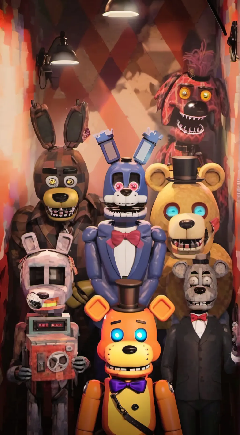 ai character: Fnaf 2 background