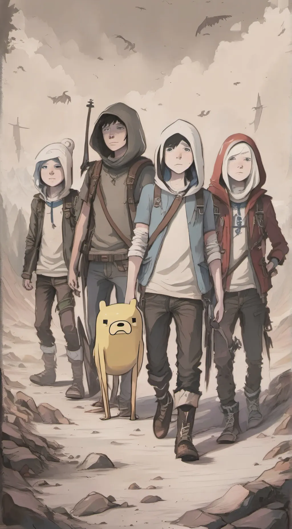 ai character: finn And friends background