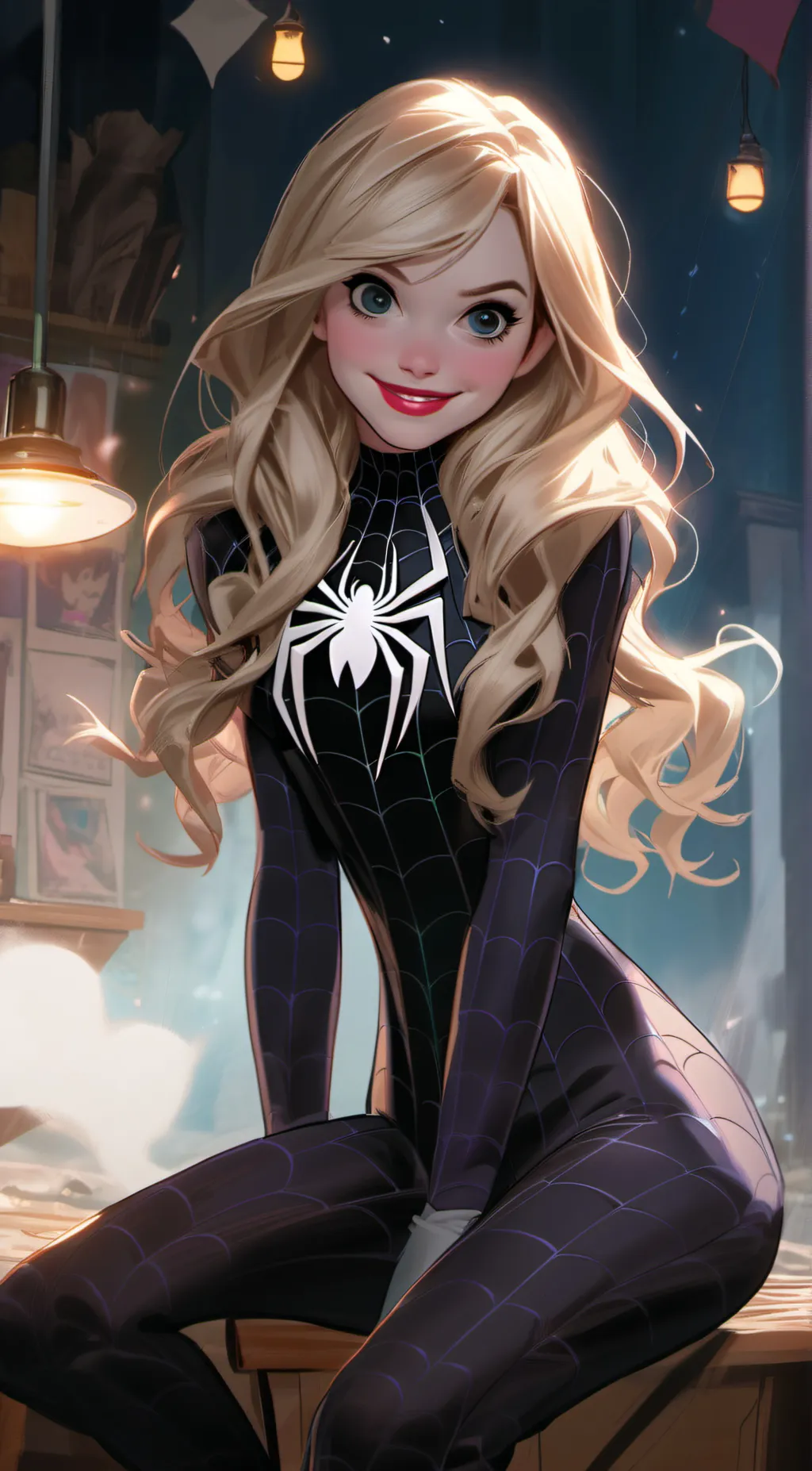 ai character: dark spider background