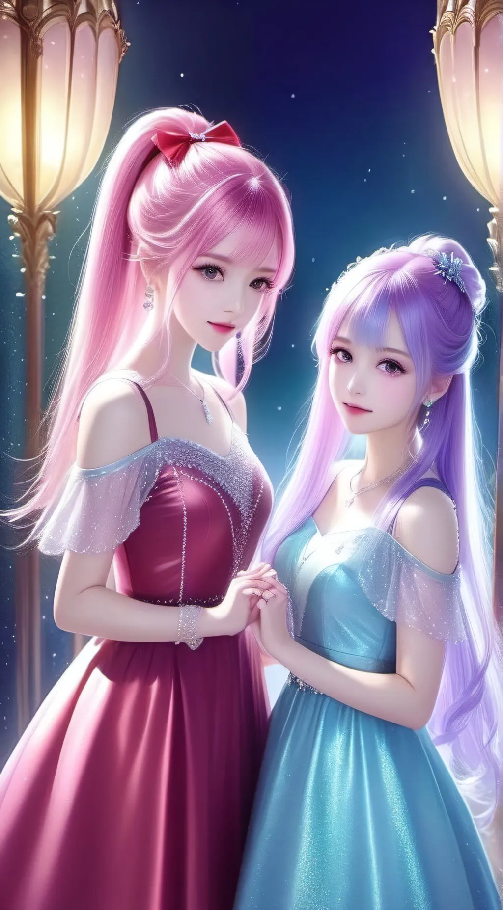ai character: Ava and Eva ♡ background