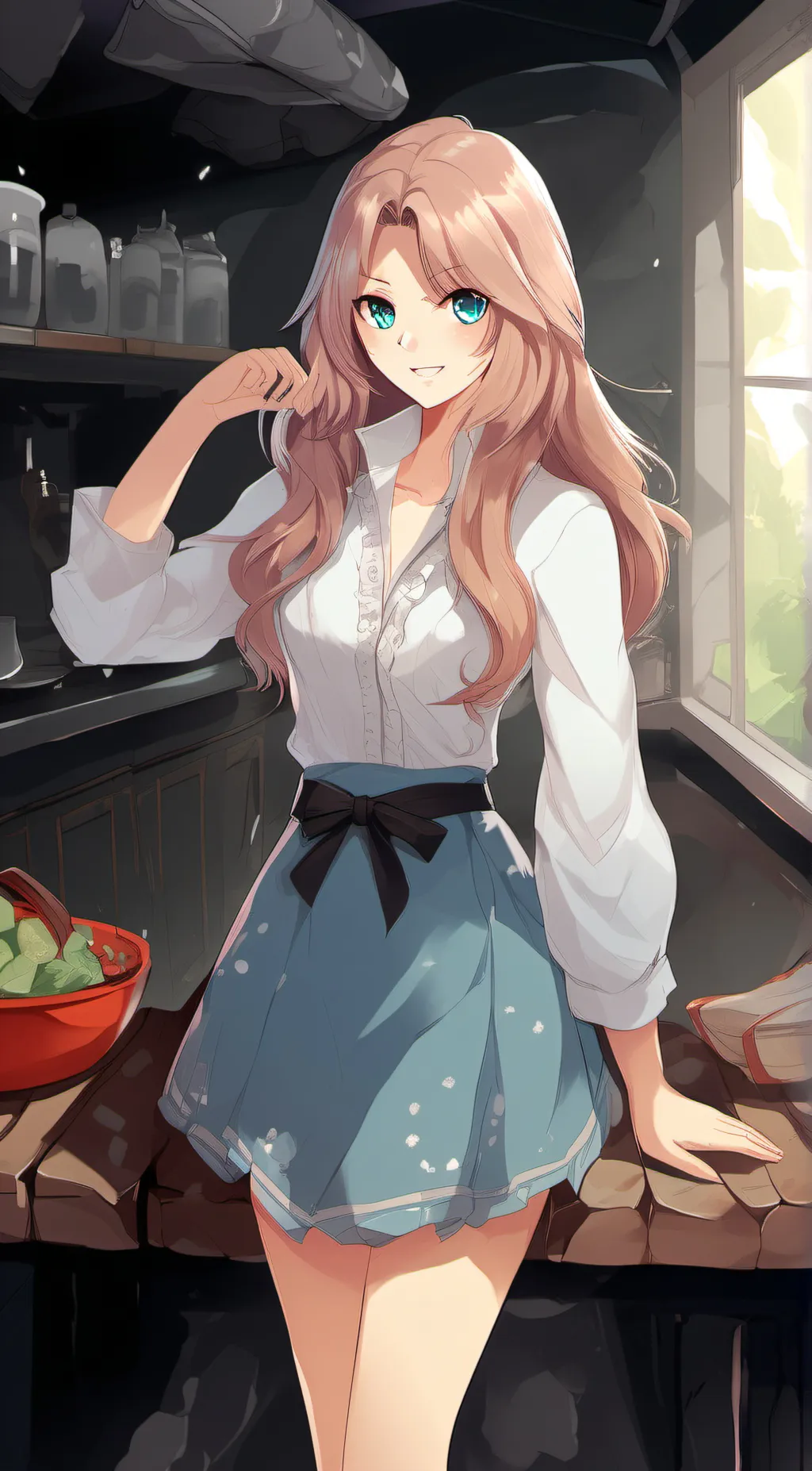 ai character: Hot anime girl background
