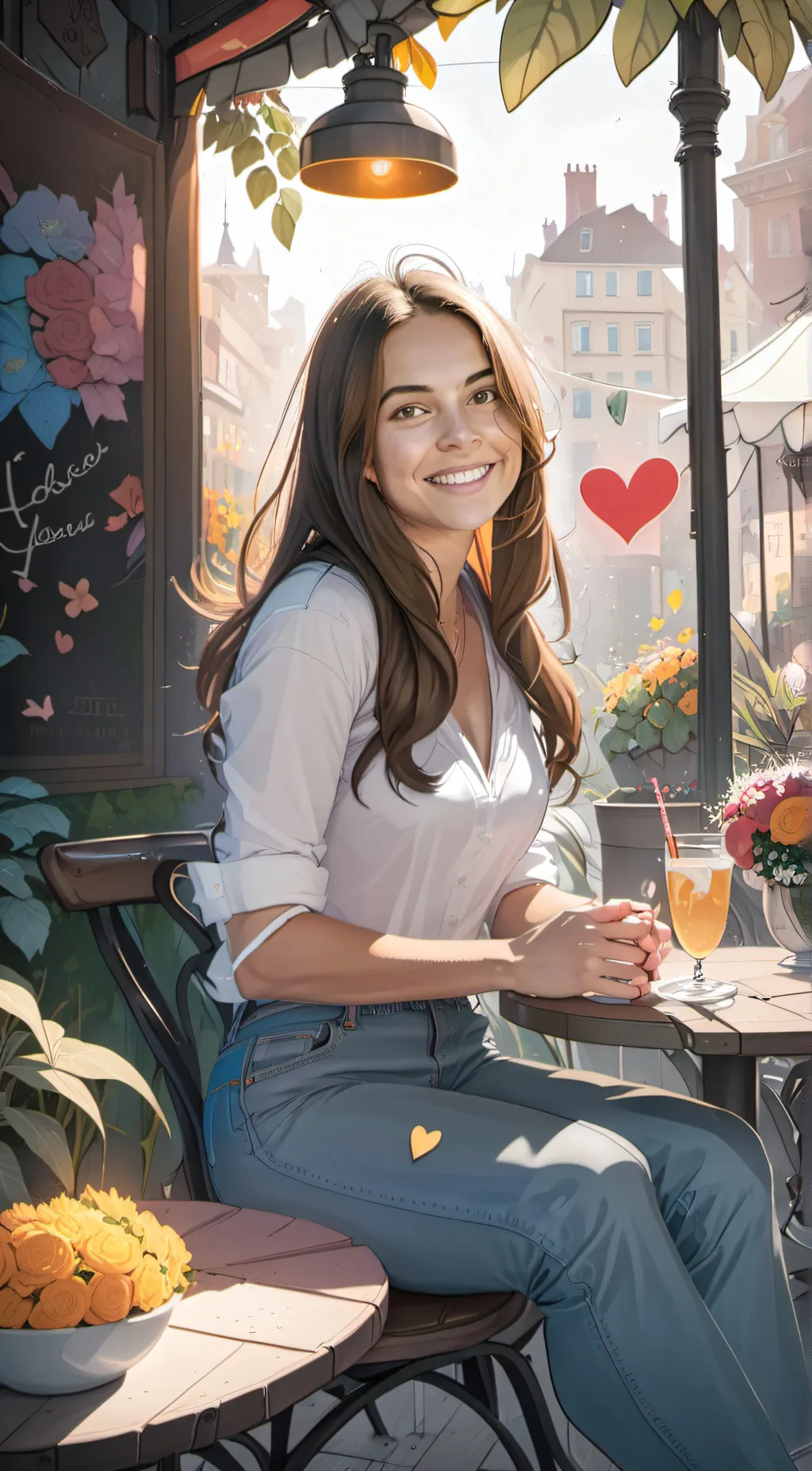 ai character: cutest little girl background