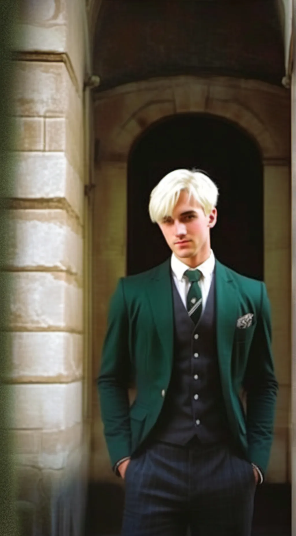 ai character: draco malfoy  background