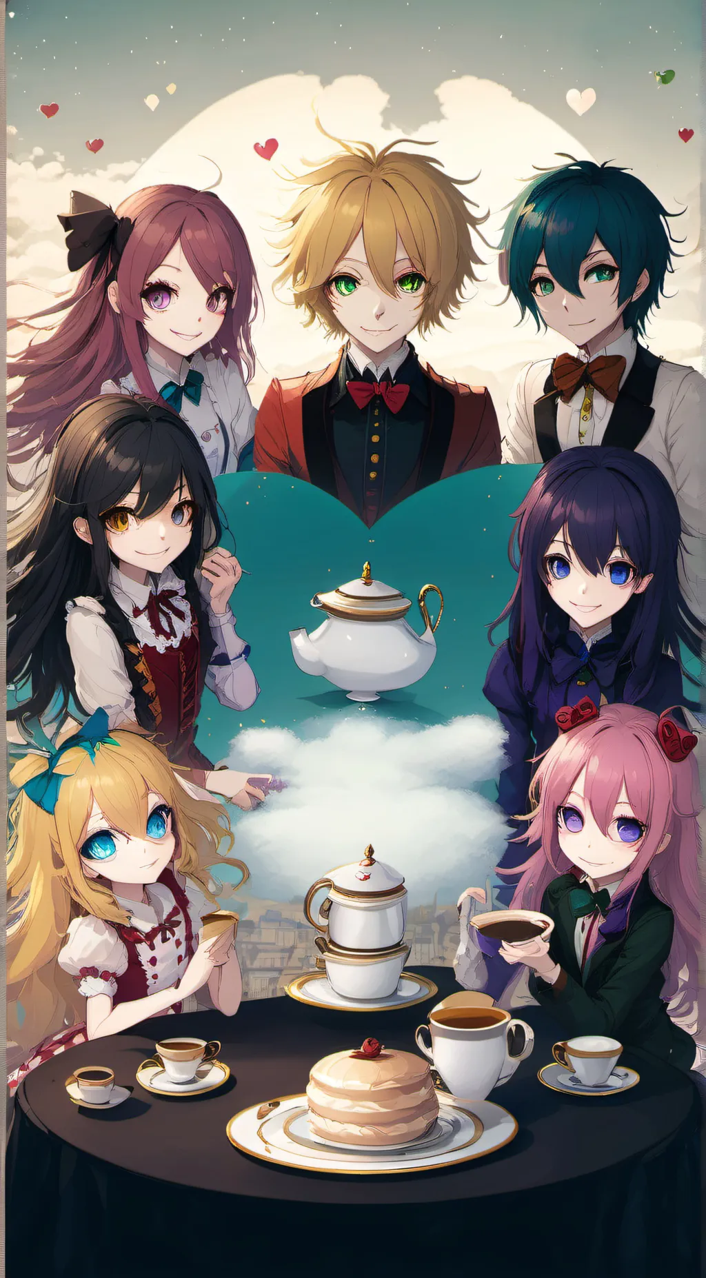 ai character: Krew in Wonderland background