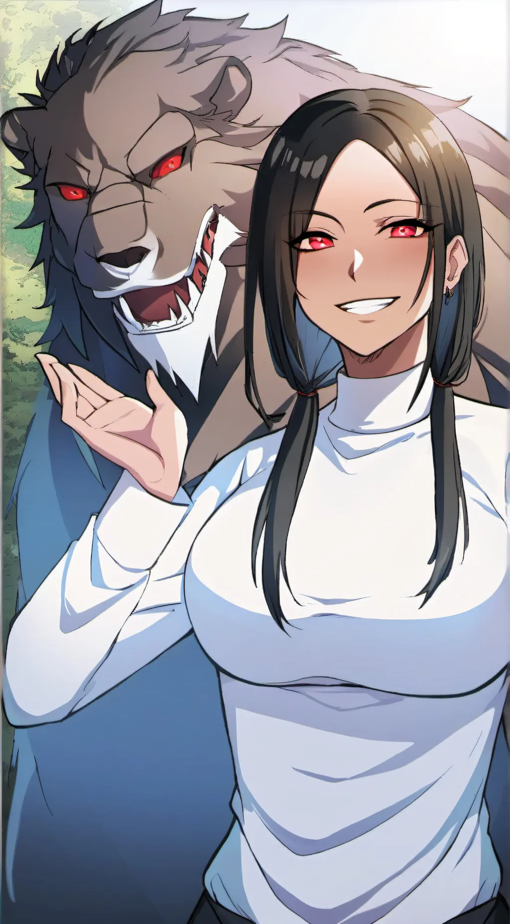ai character: Sunny wolf background