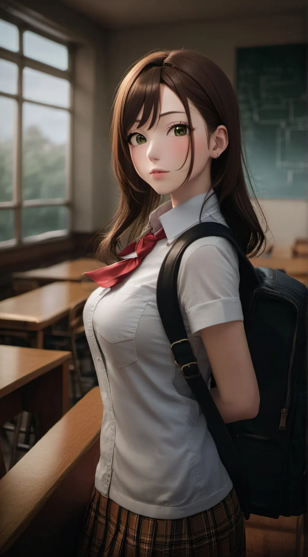 ai character: Annie  background