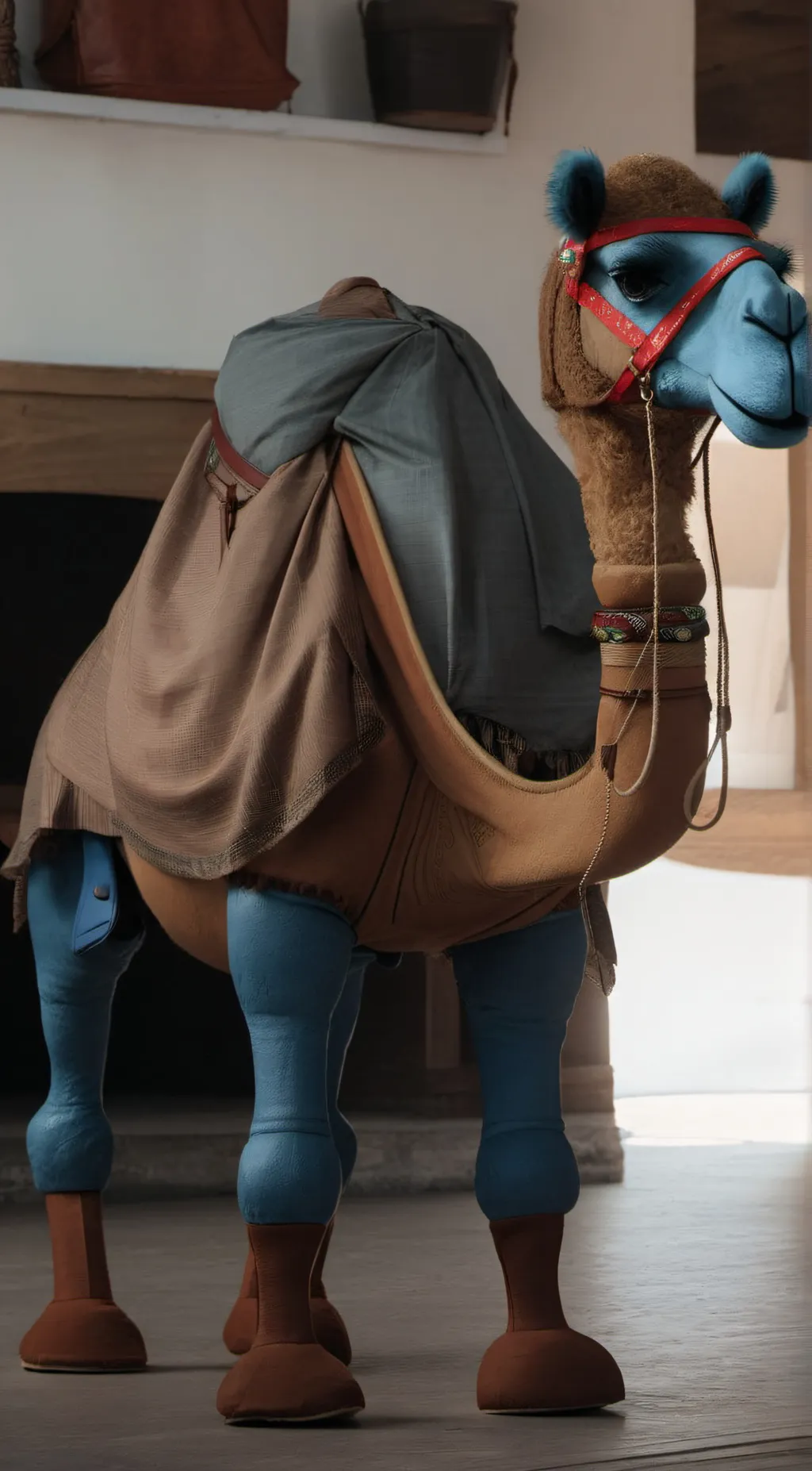 ai character: camel toy background