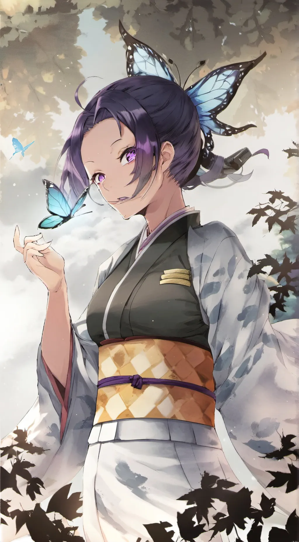 ai character: 🌊💙Demon Slayer 🦋💜 background