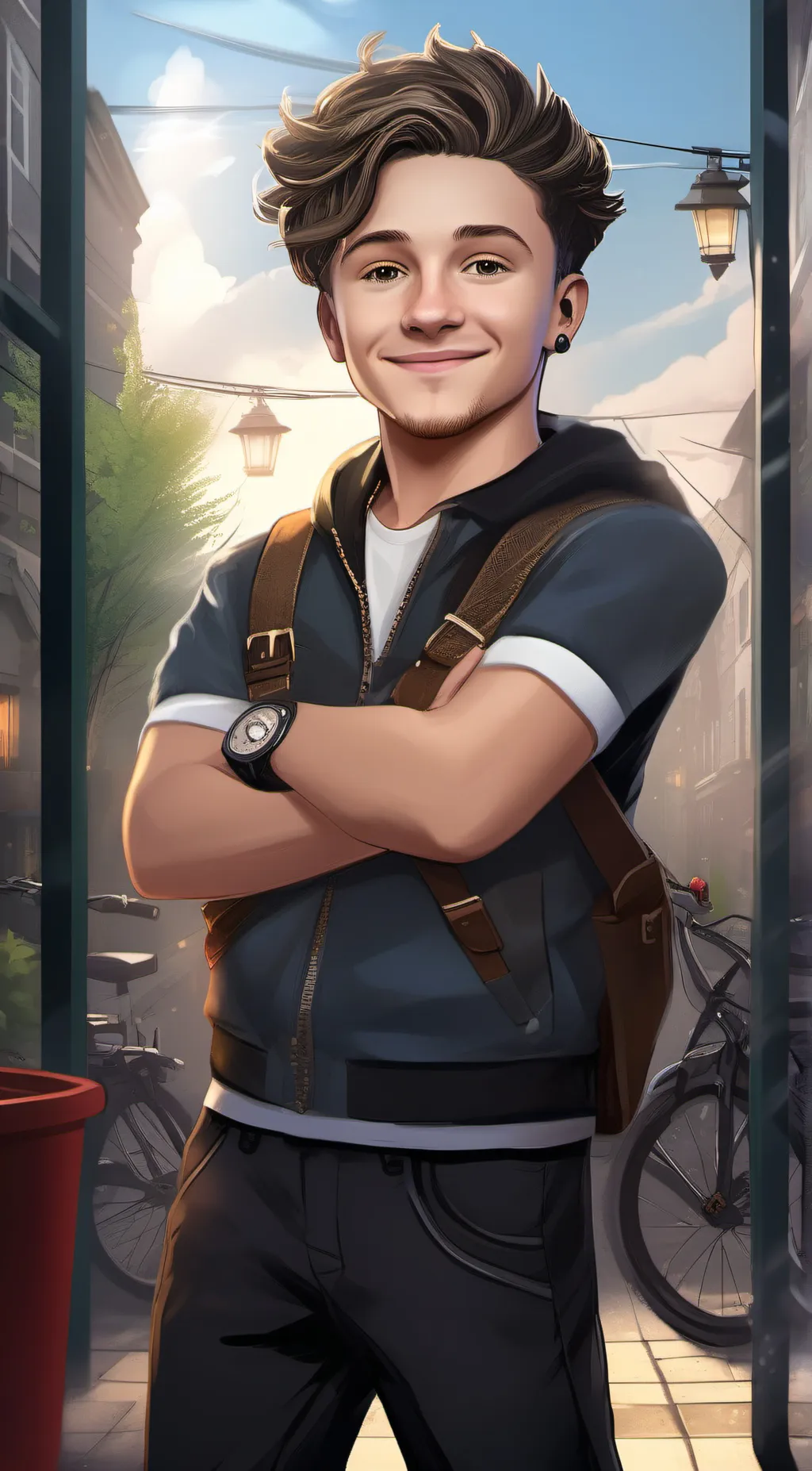ai character: fgteev shawn  background