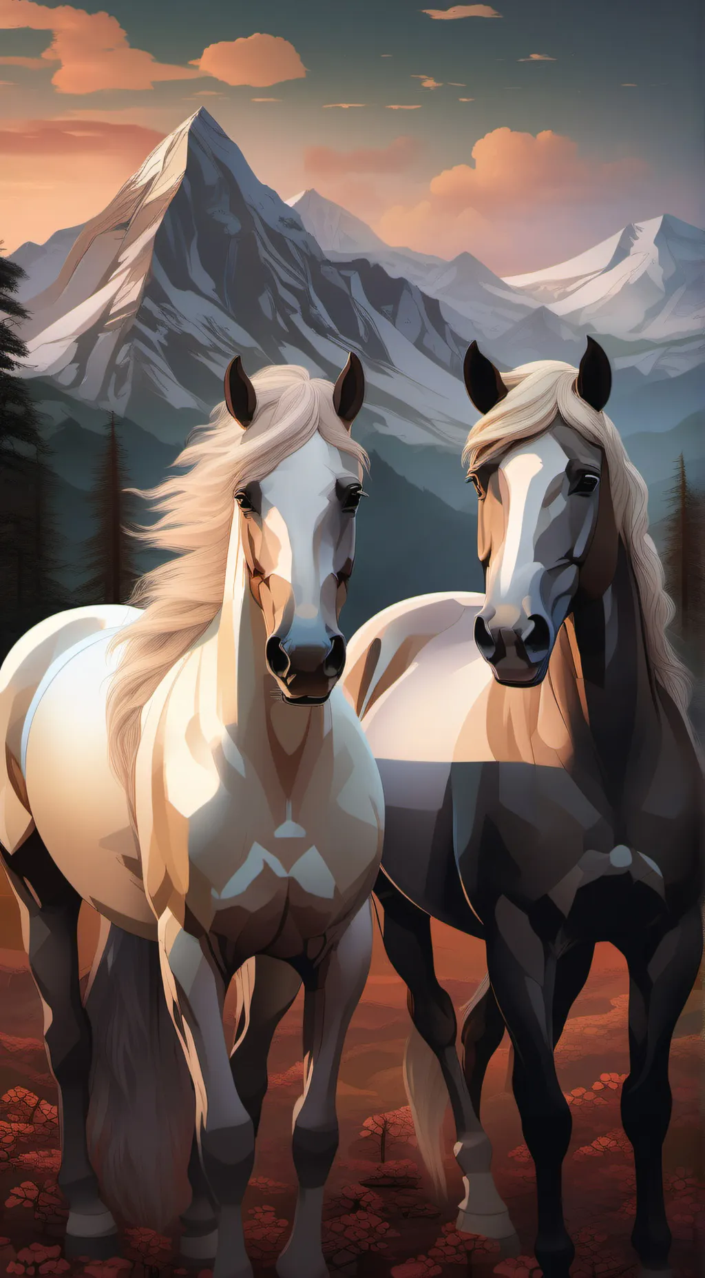ai character: horses background