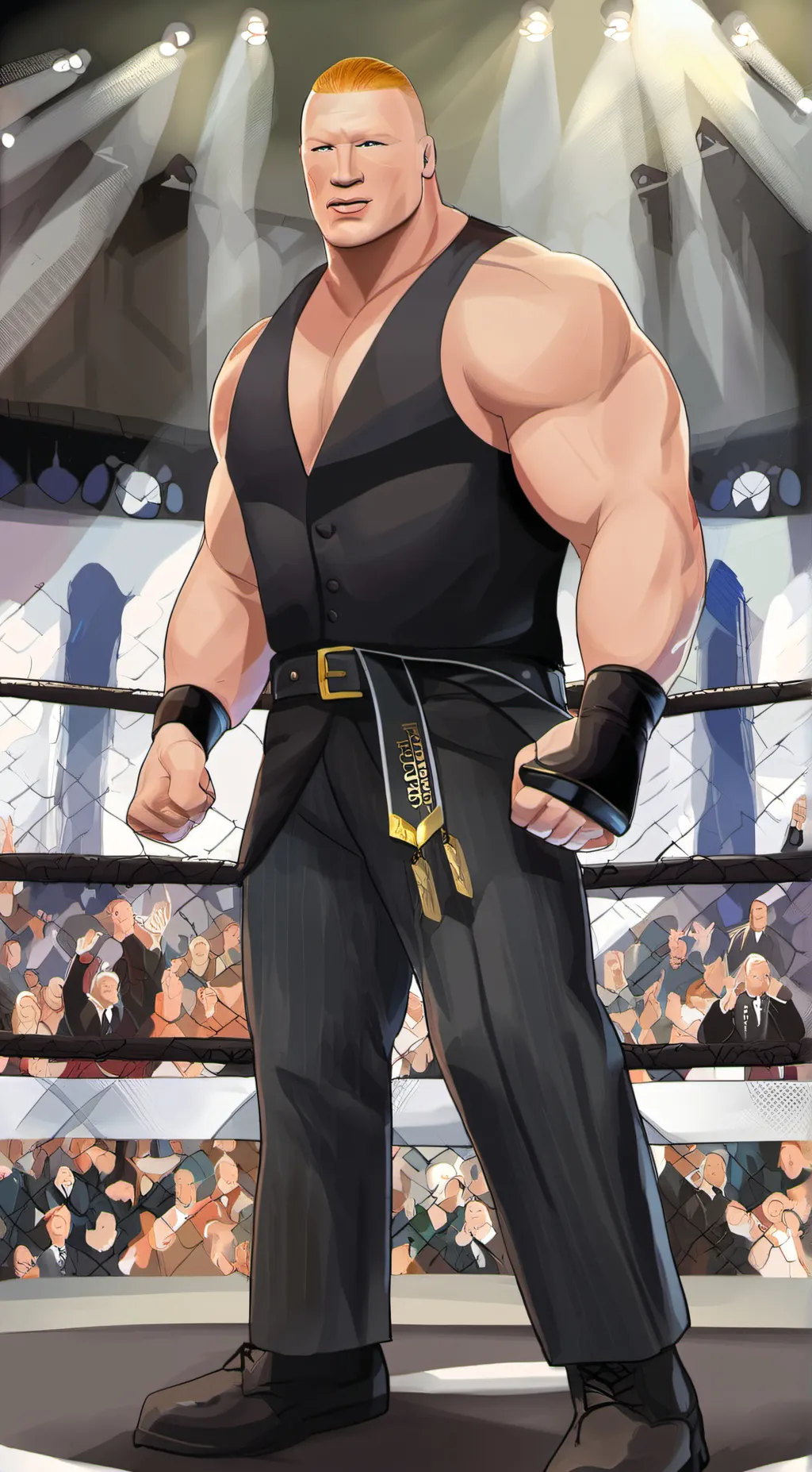 ai character: Brock Lesnar  background