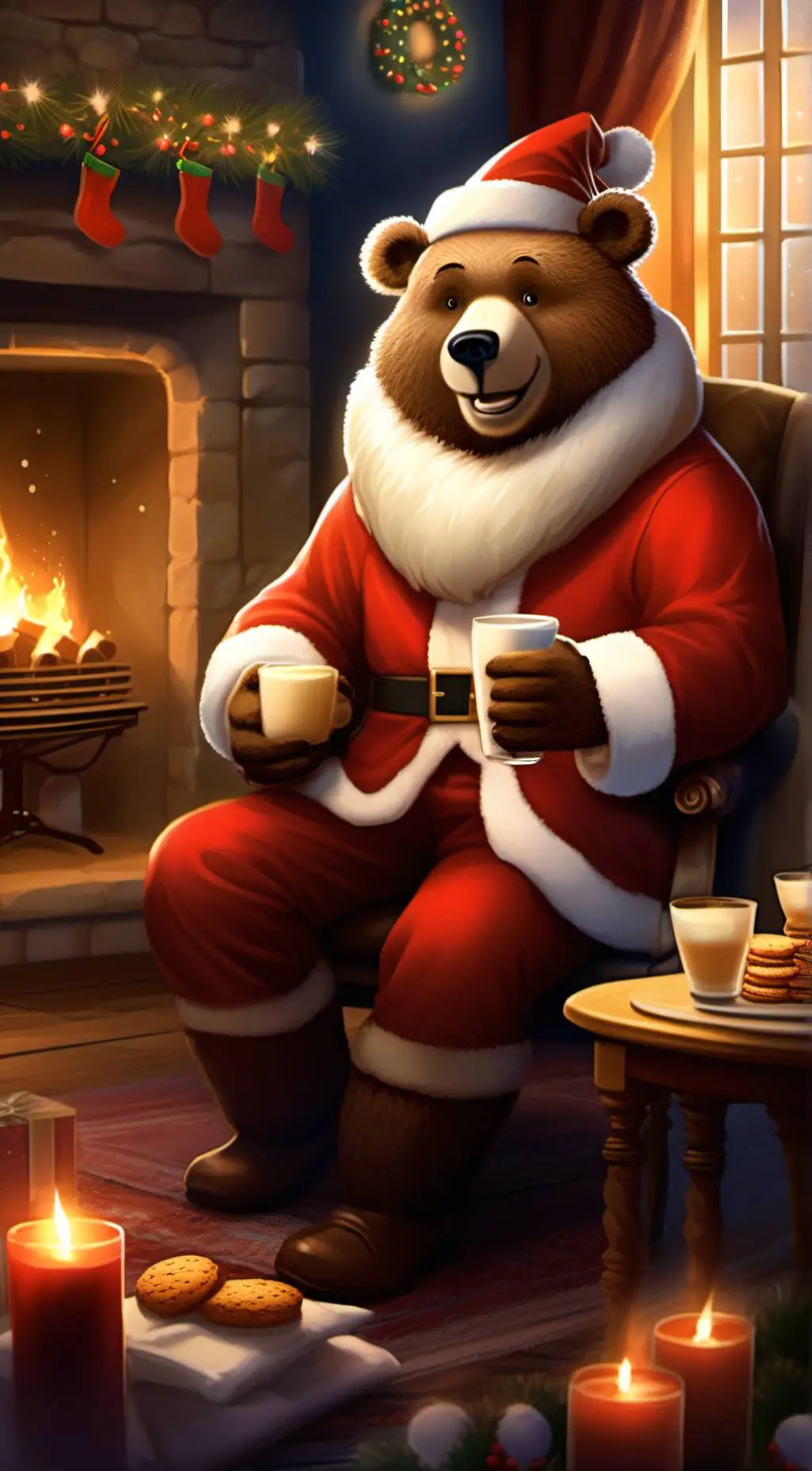 ai character: Teddy Claus background