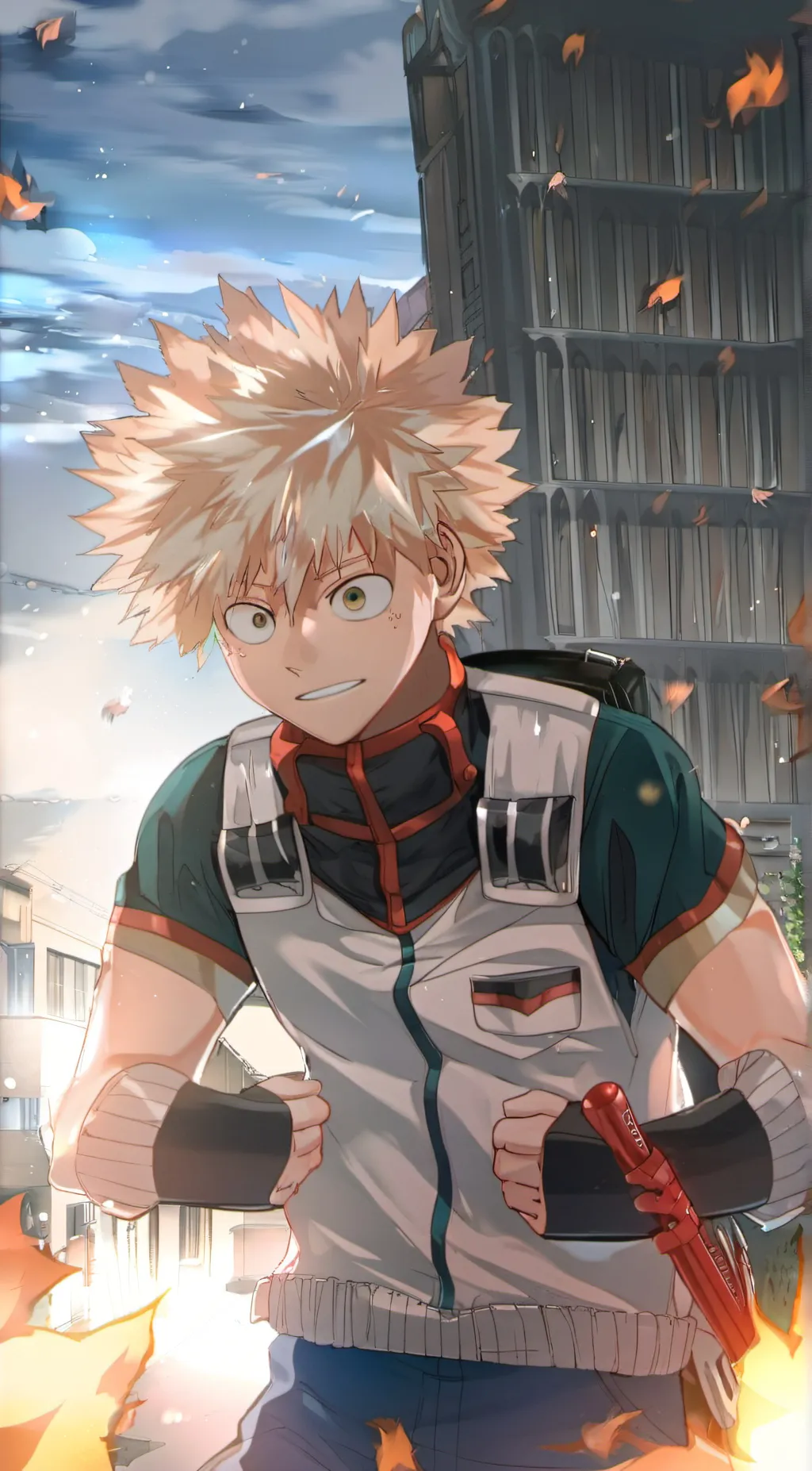 ai character: Katsuki Bakugou background