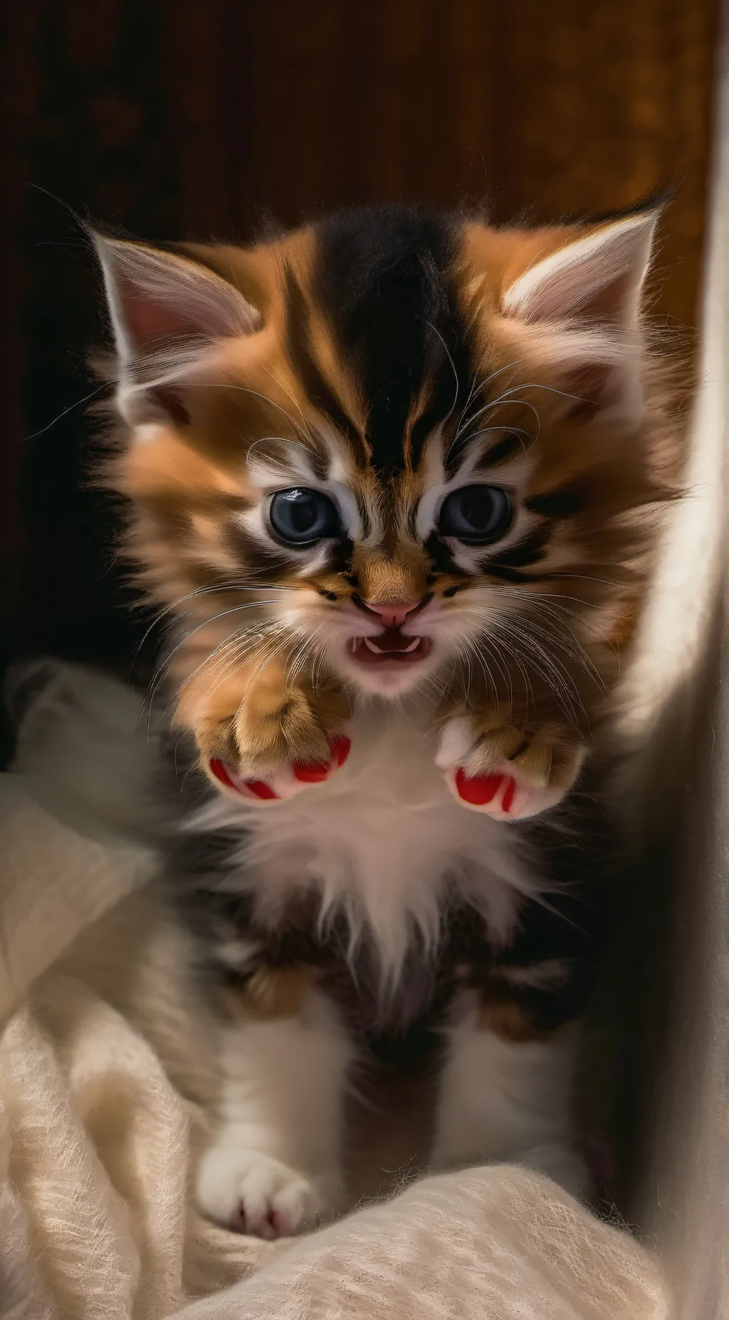 ai character: Piss off baby cat background