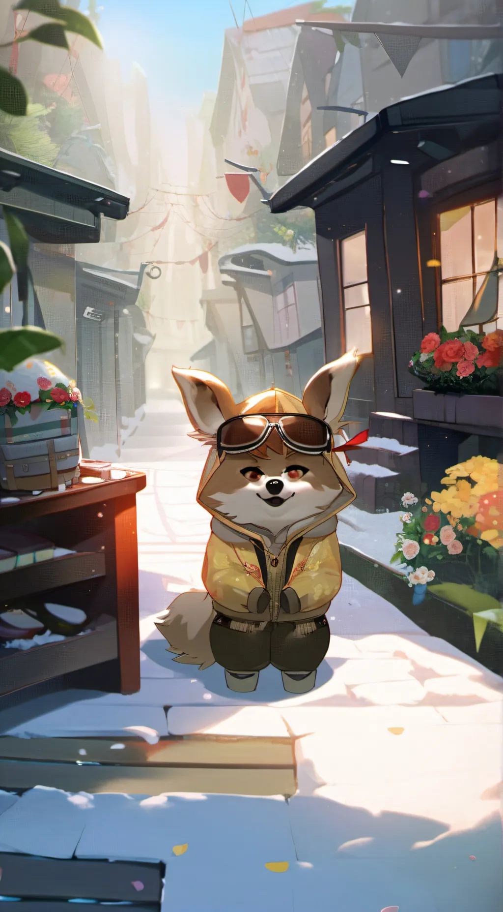 ai character: Mushroom background