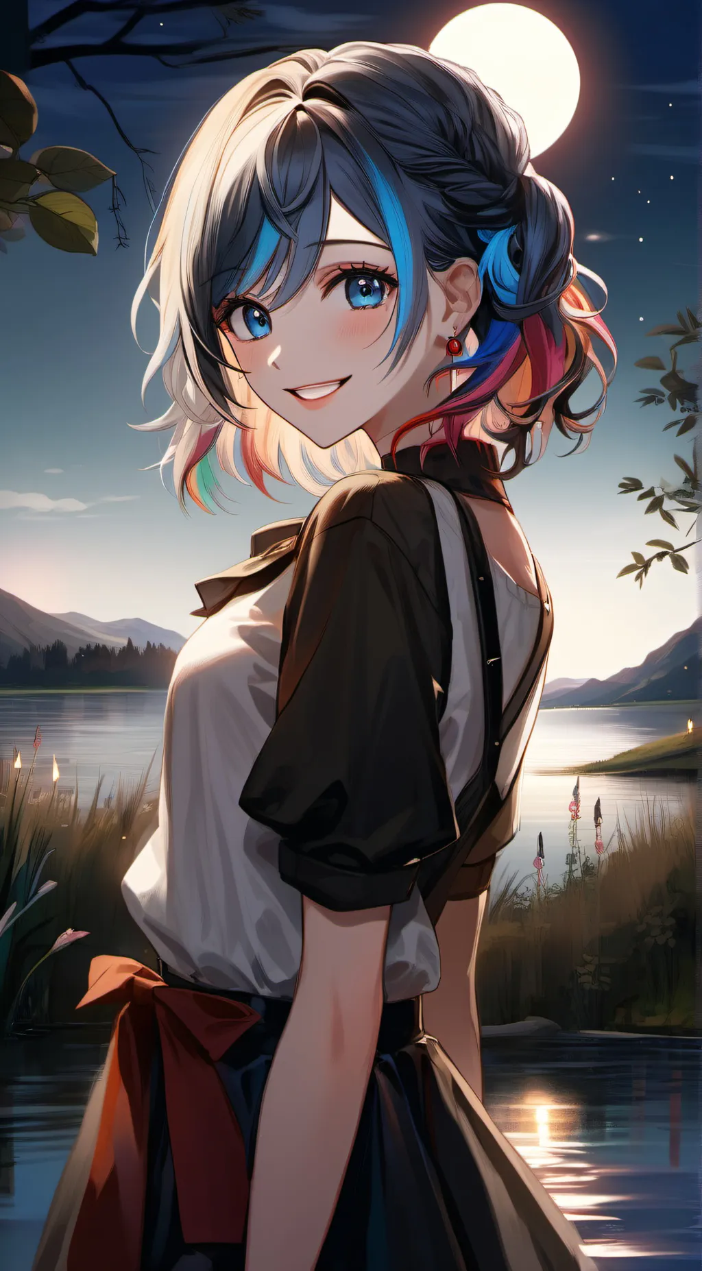 ai character: Anna Silver background