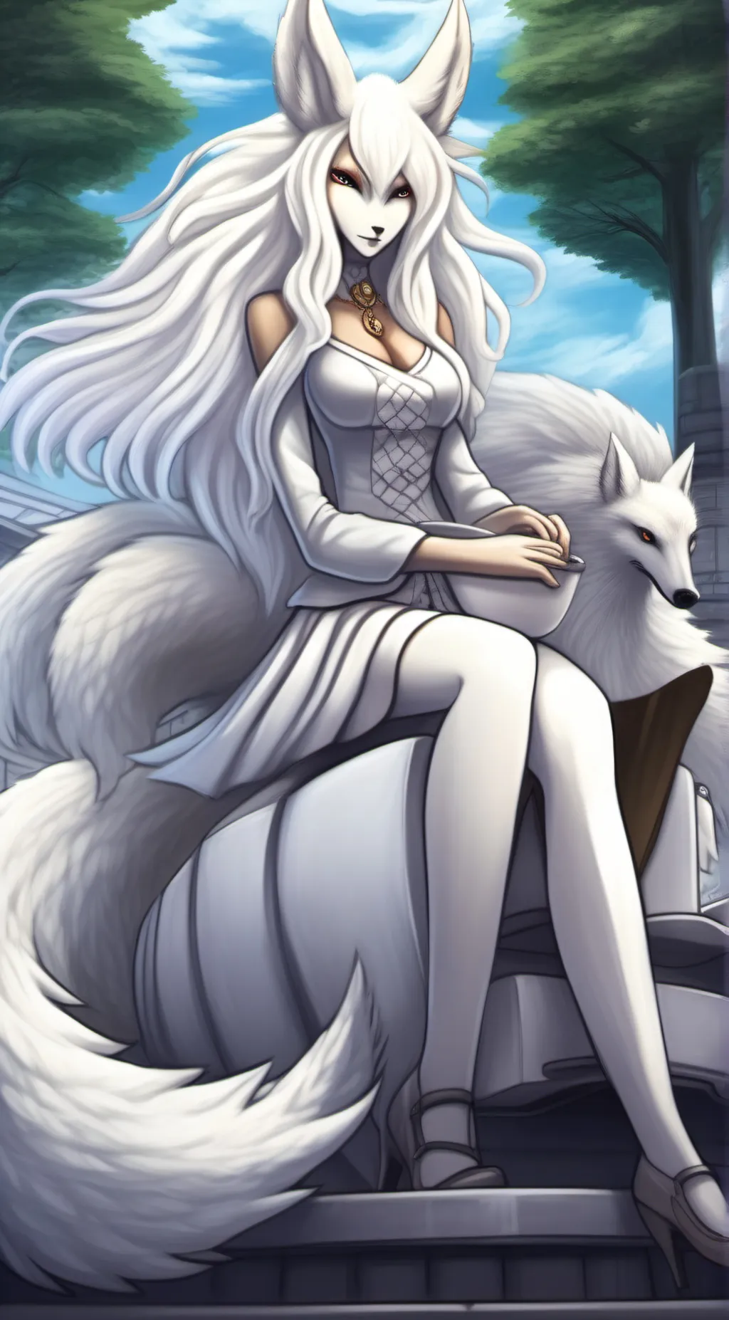 ai character: Mommy Setsuna  background