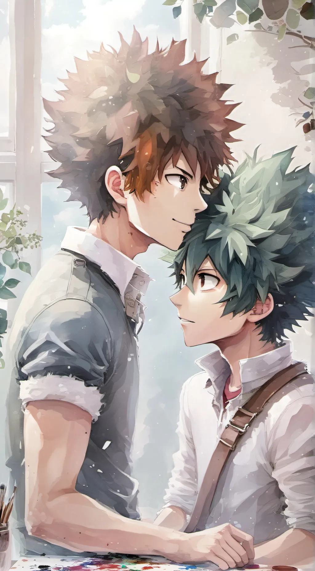 ai character: Bakugo and Kiri  background