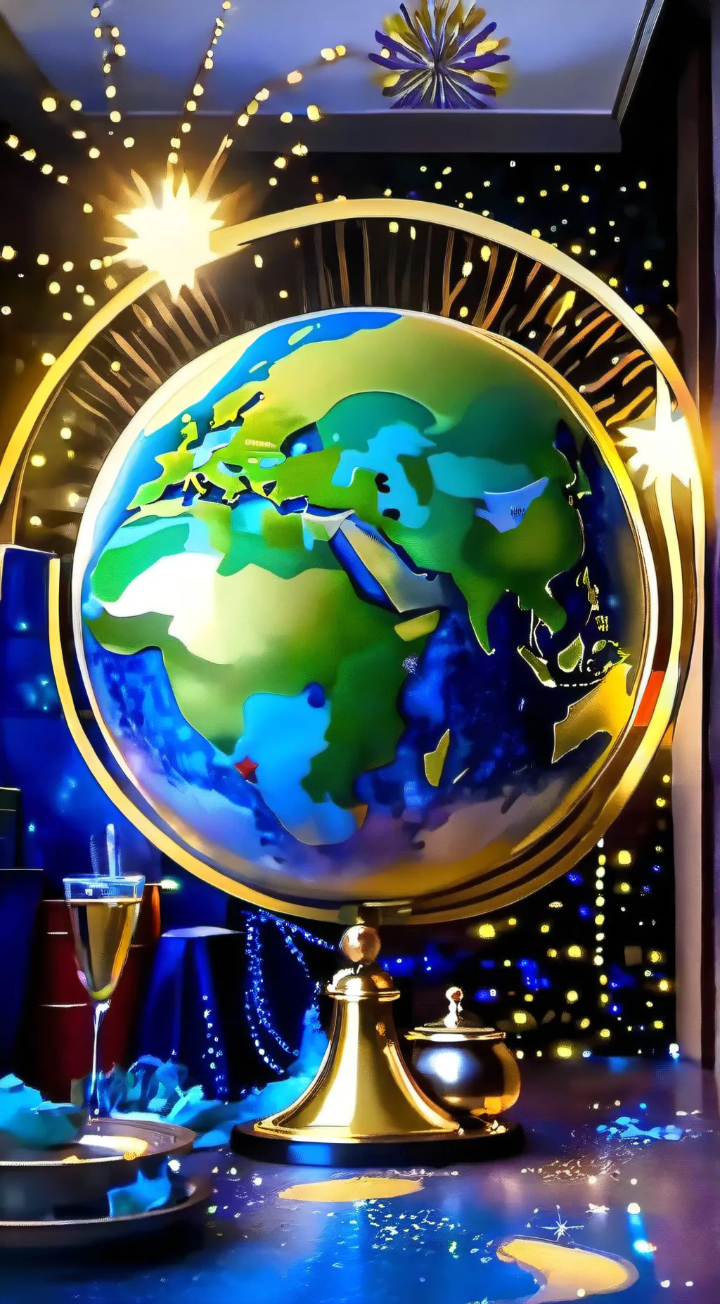 Talkie AI - Chat with New Year's Globe