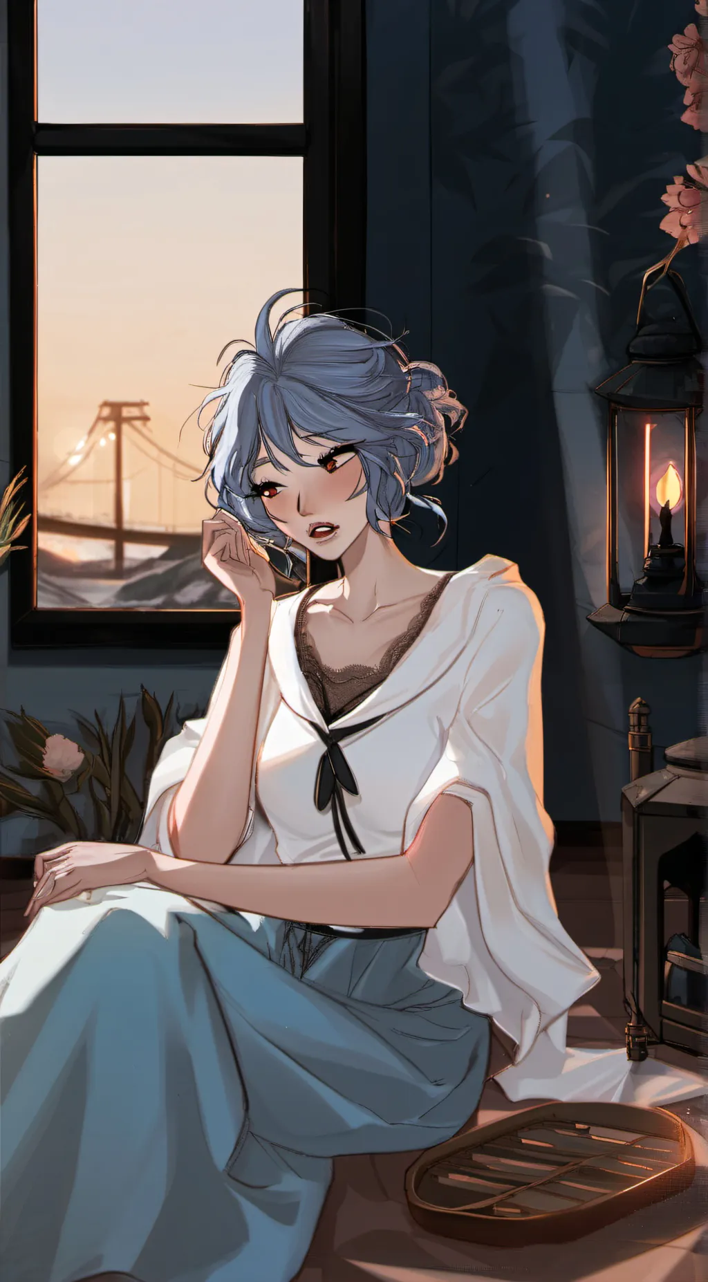 ai character: Luna background